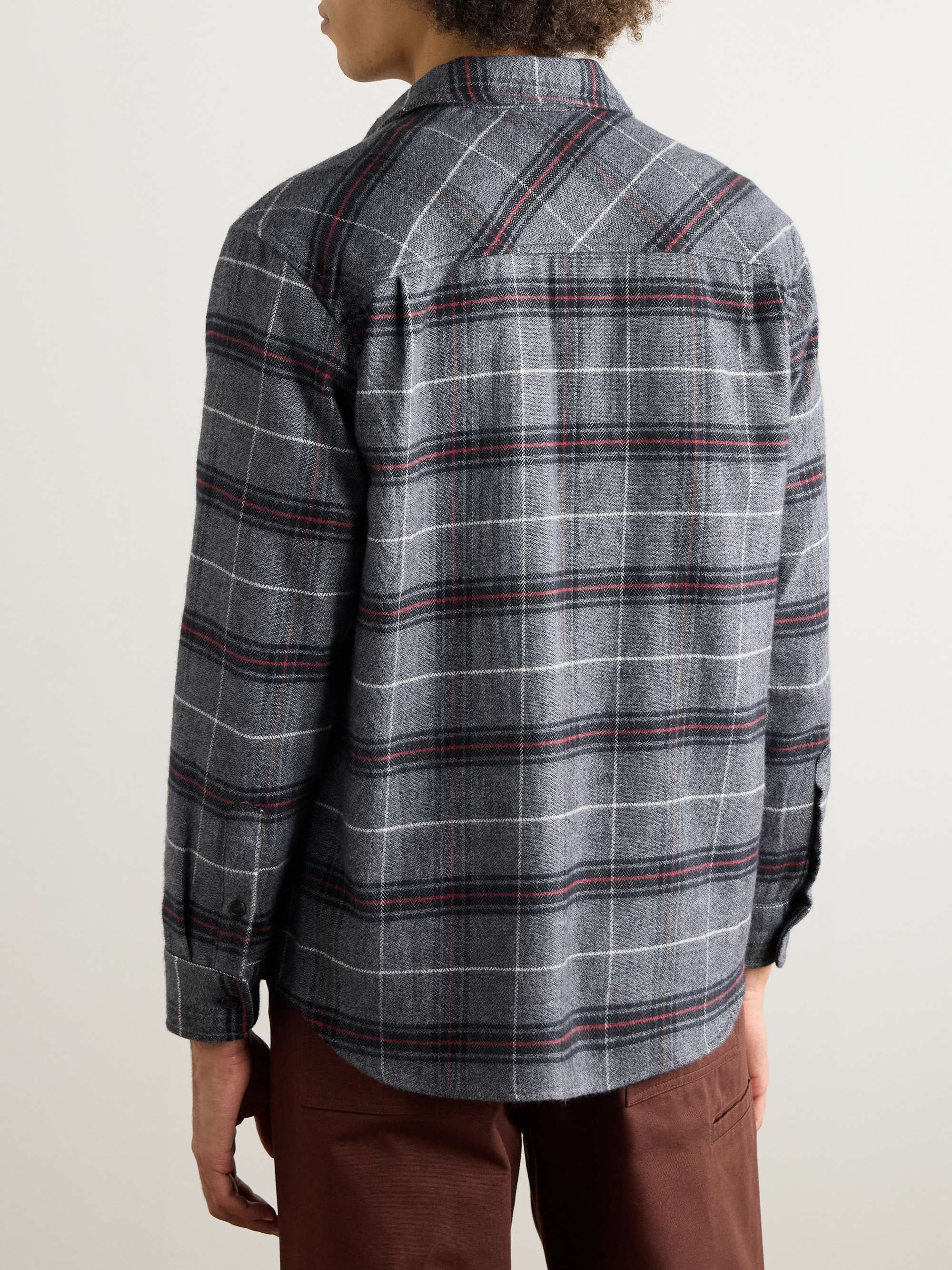 Field Checked Brushed Herringbone Cotton-Flannel Shirt view