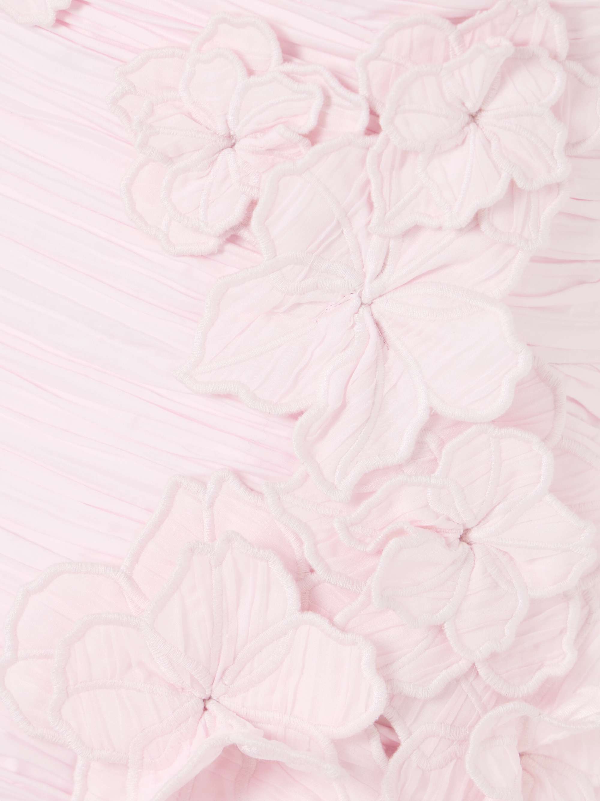 Splendour strapless appliquéd gathered cotton-poplin gown view