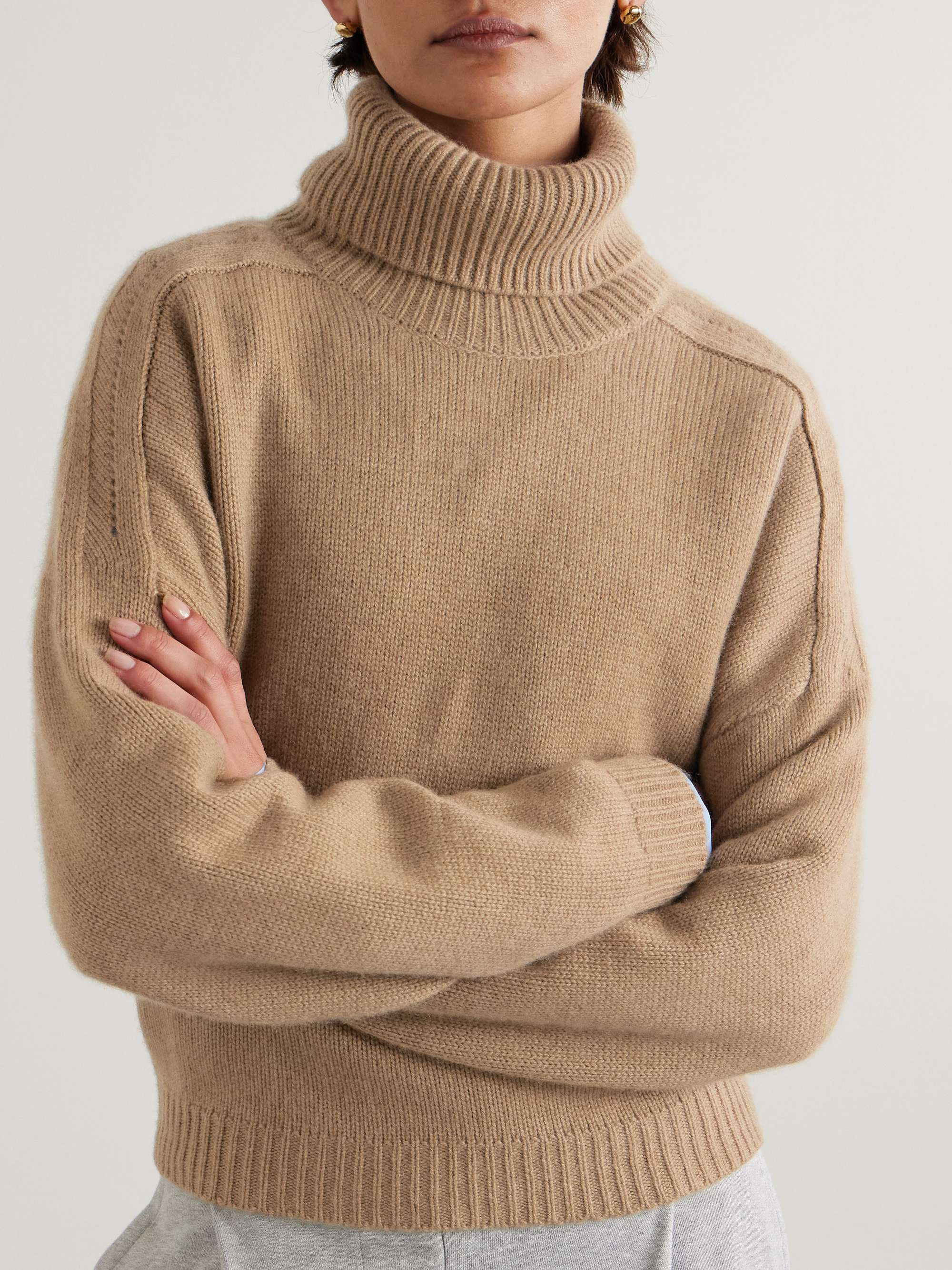 Bangkok ribbed organic cashmere turtleneck sweater view