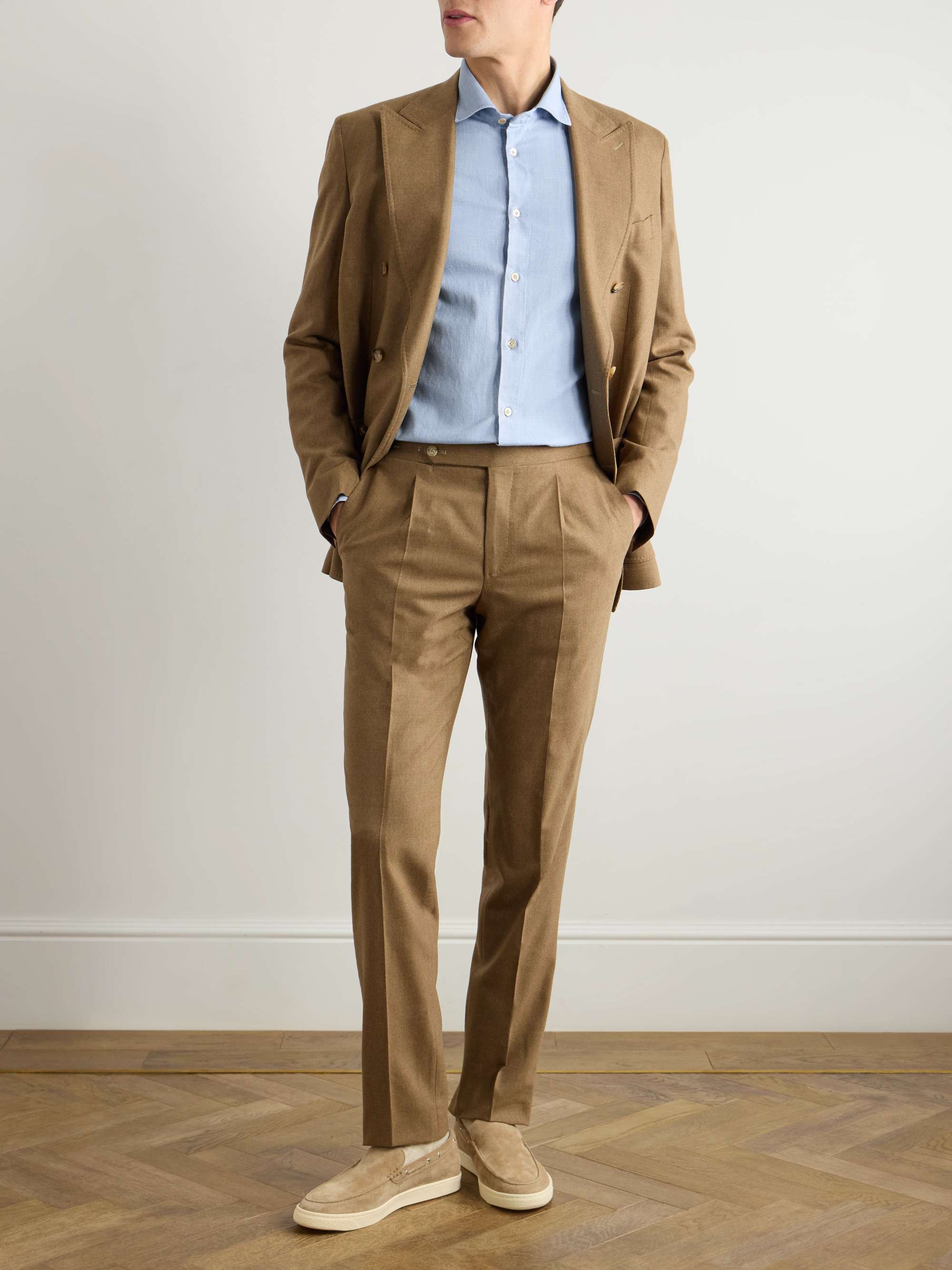 Cutaway-Collar Cotton-Chambray Shirt view