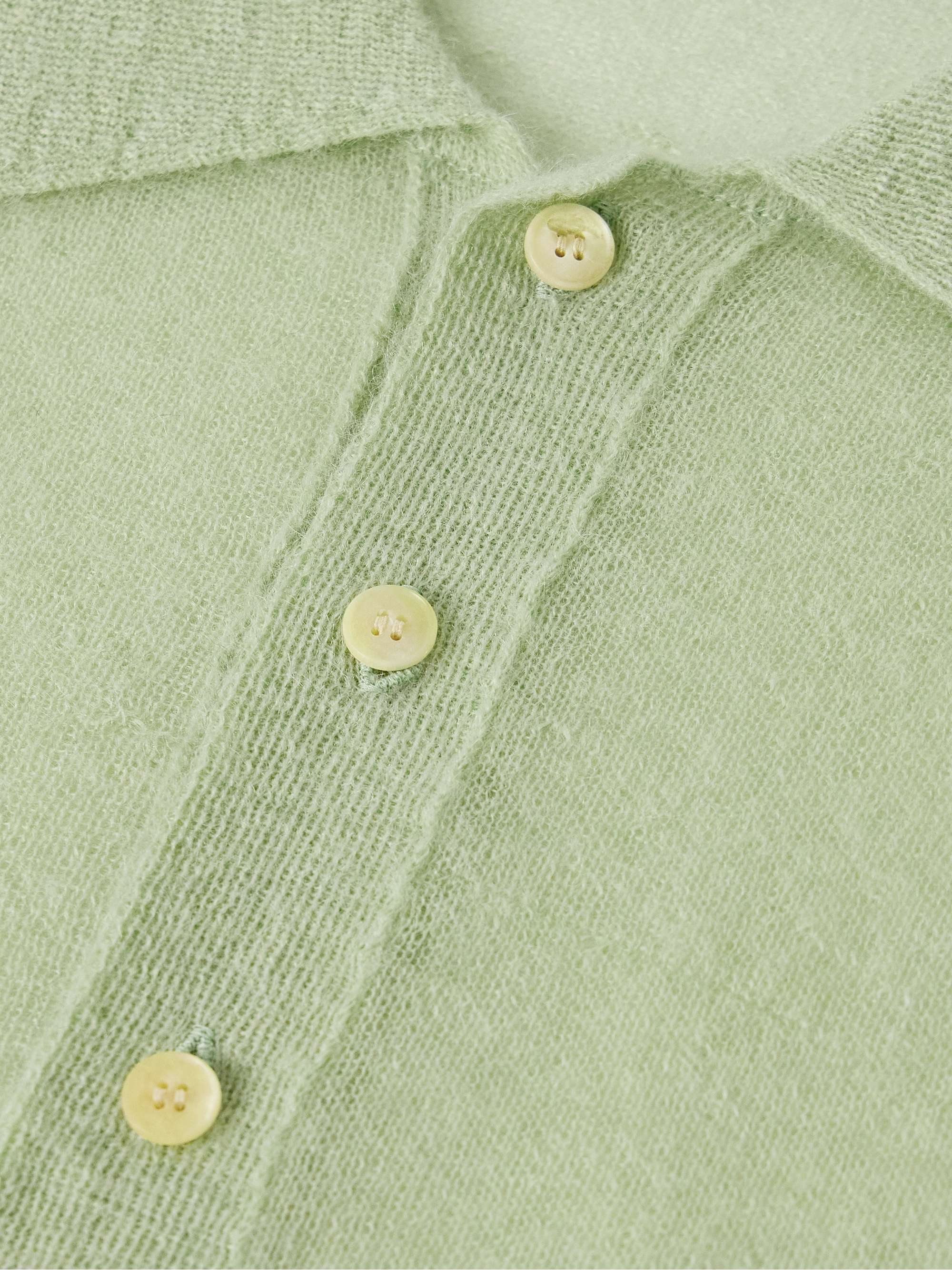 Mohair and Nylon-Blend Polo Shirt view