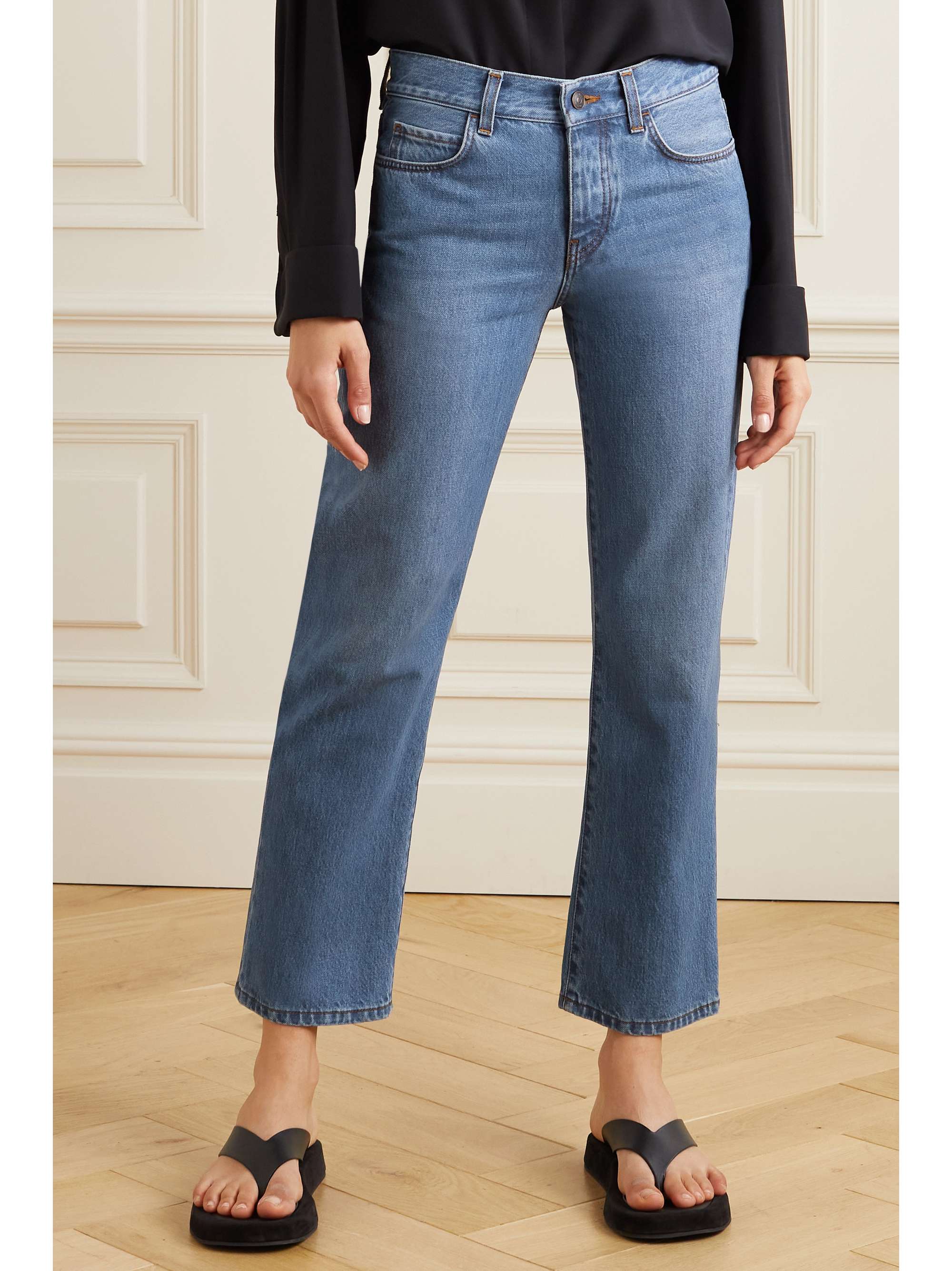 Goldin low-rise straight-leg jeans view
