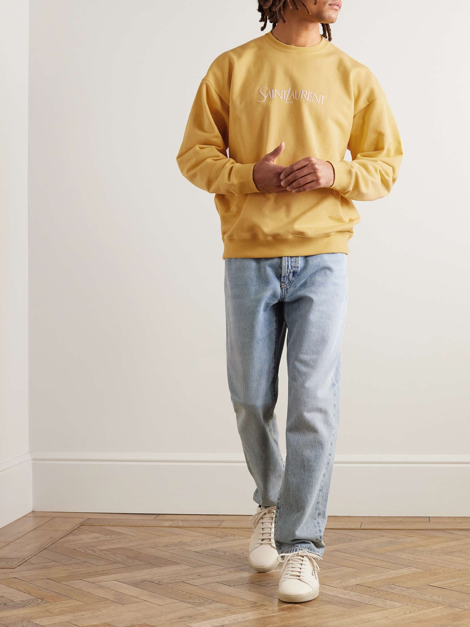 Logo-Embroidered Cotton-Jersey Sweatshirt view