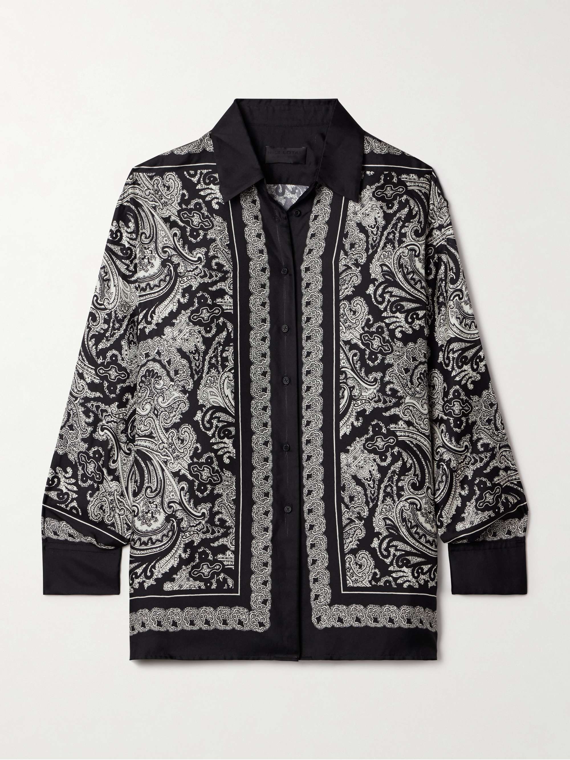 Alfie bandana-print silk-twill shirt view