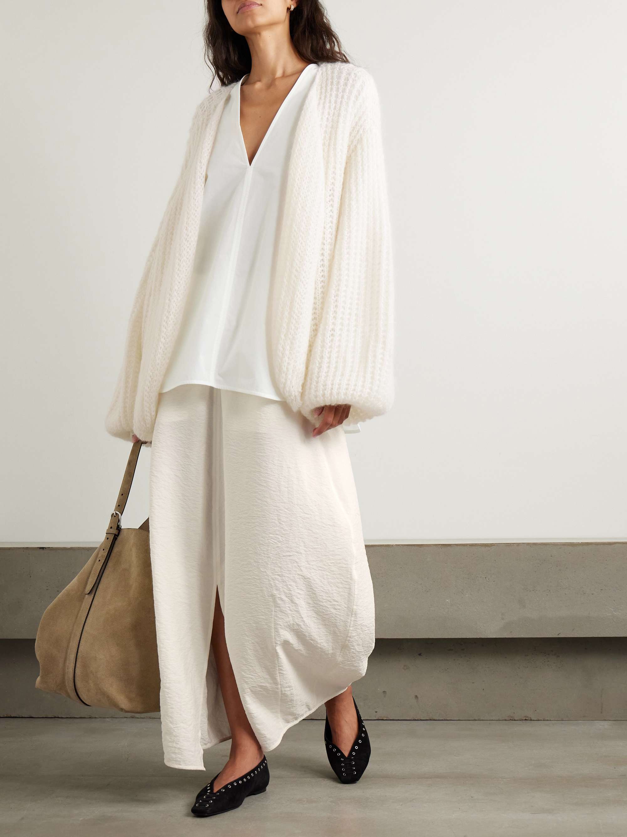 Parachute silk-blend maxi skirt view