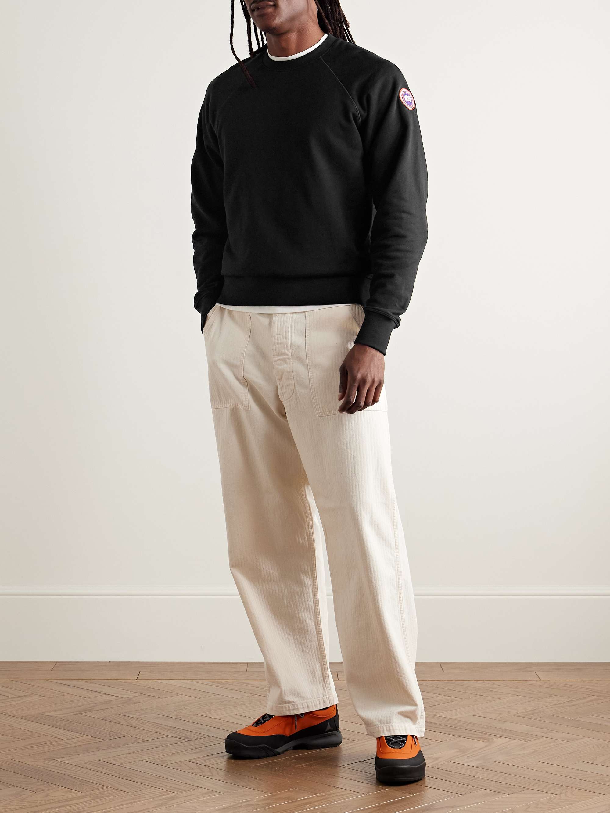 Huron Logo-Appliquéd Cotton-Jersey Sweatshirt view