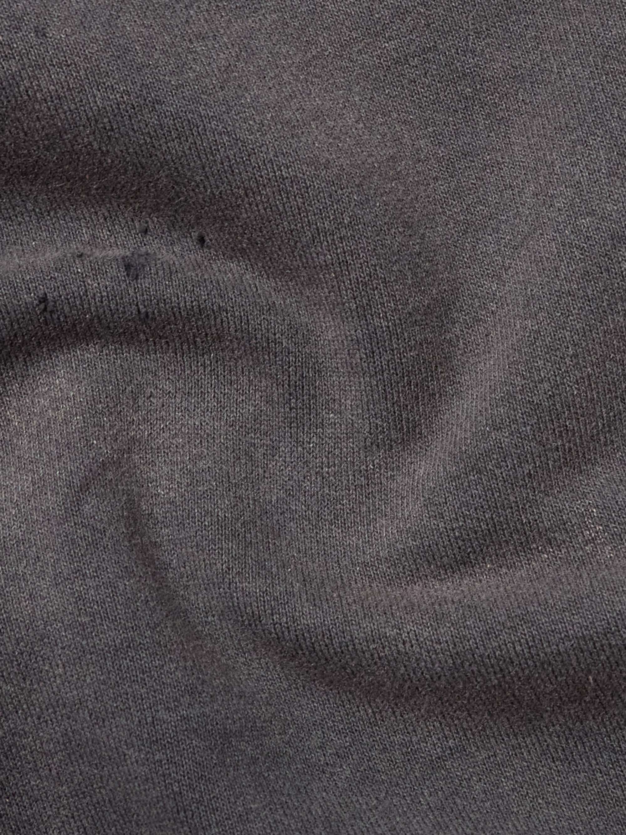 Distressed Printed Cotton-Jersey Sweatshirt view