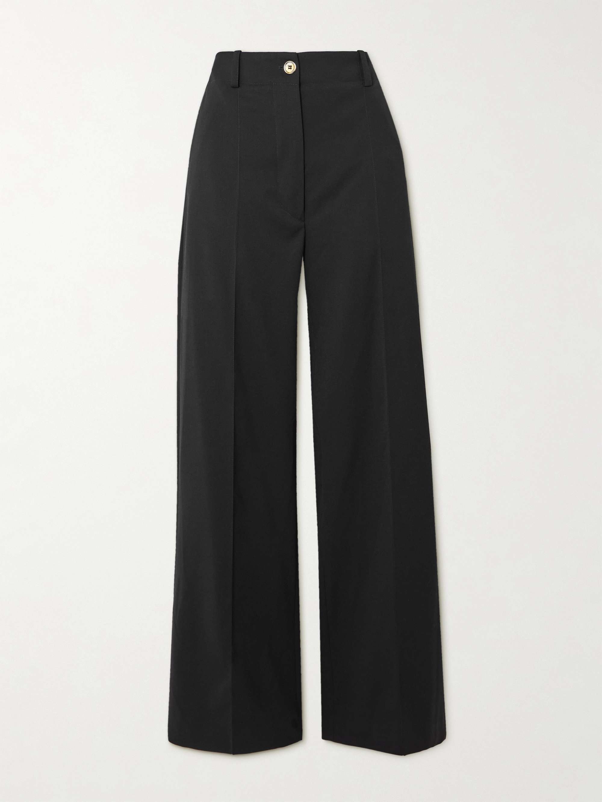 Iconic wool-blend wide-leg twill pants view