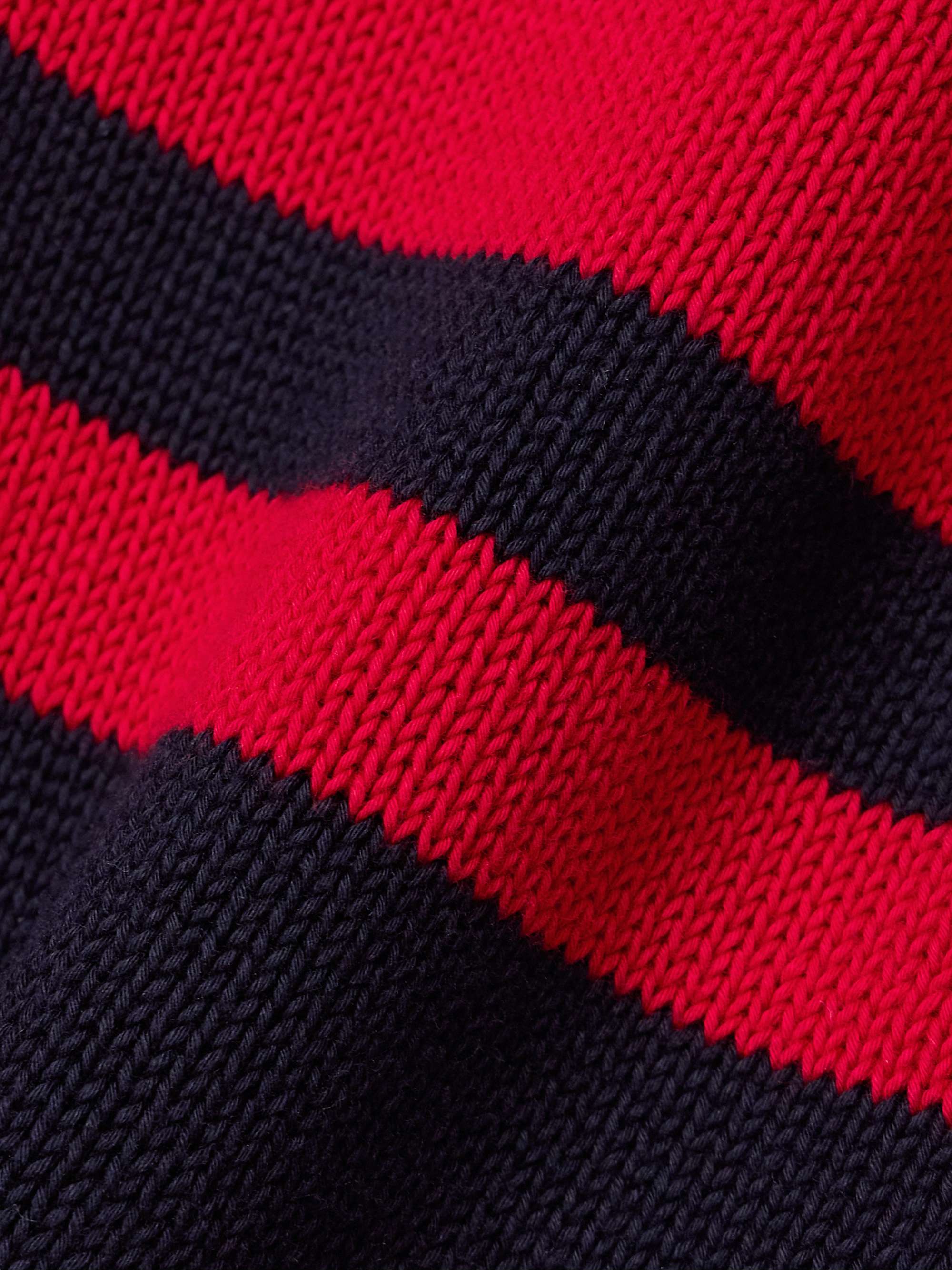 Striped knitted cotton sweater view