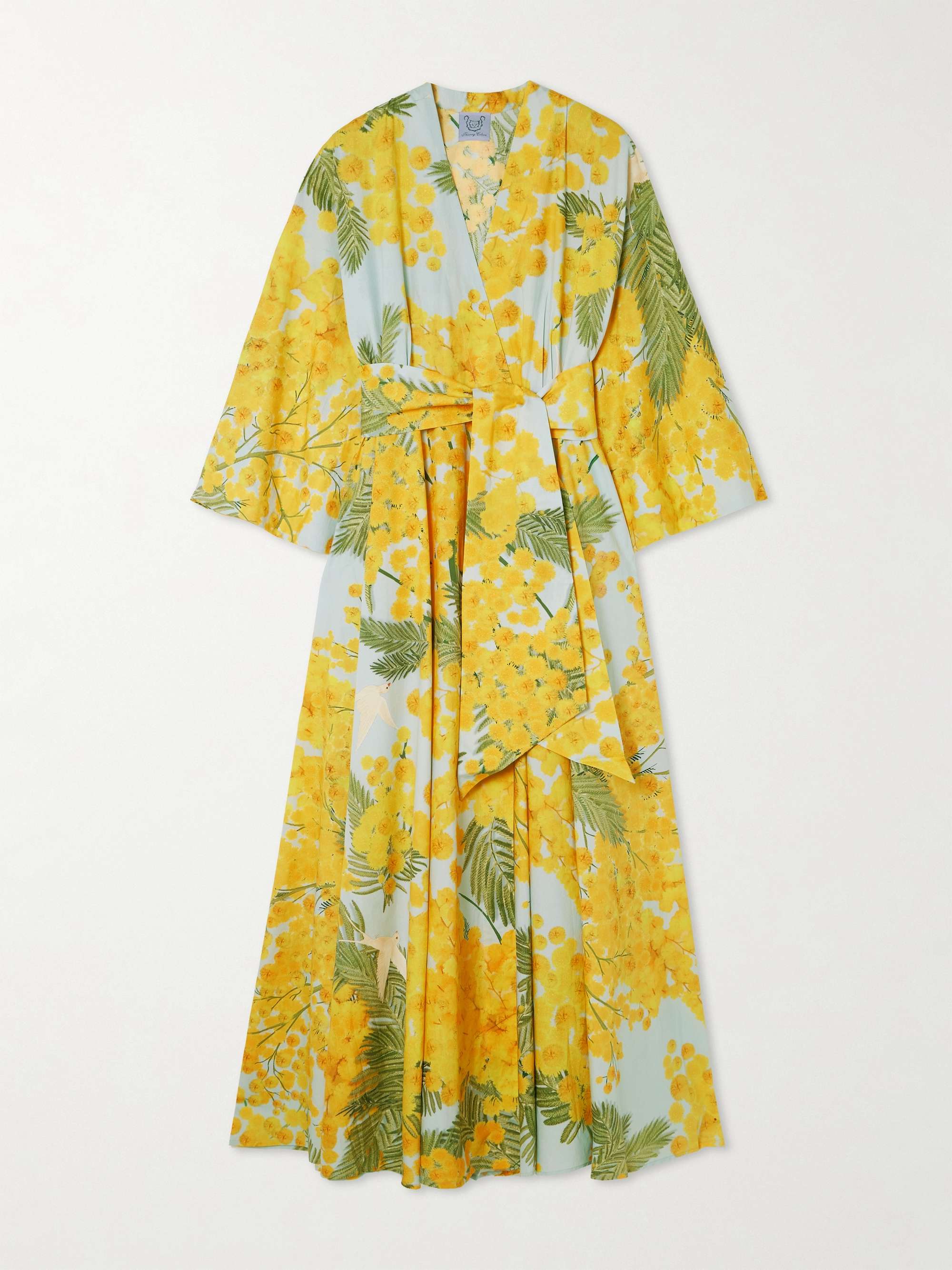 Almudena belted floral-print cotton-poplin midi wrap dress view
