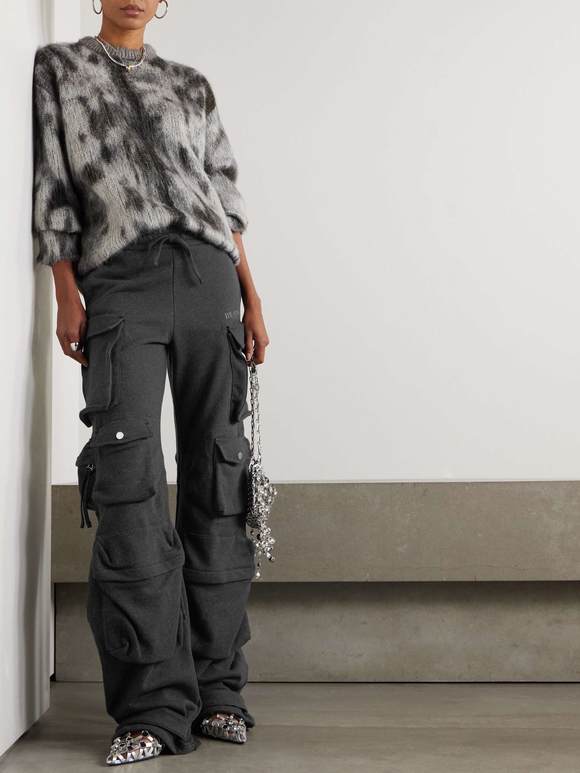Fern cotton-fleece straight-leg pants view
