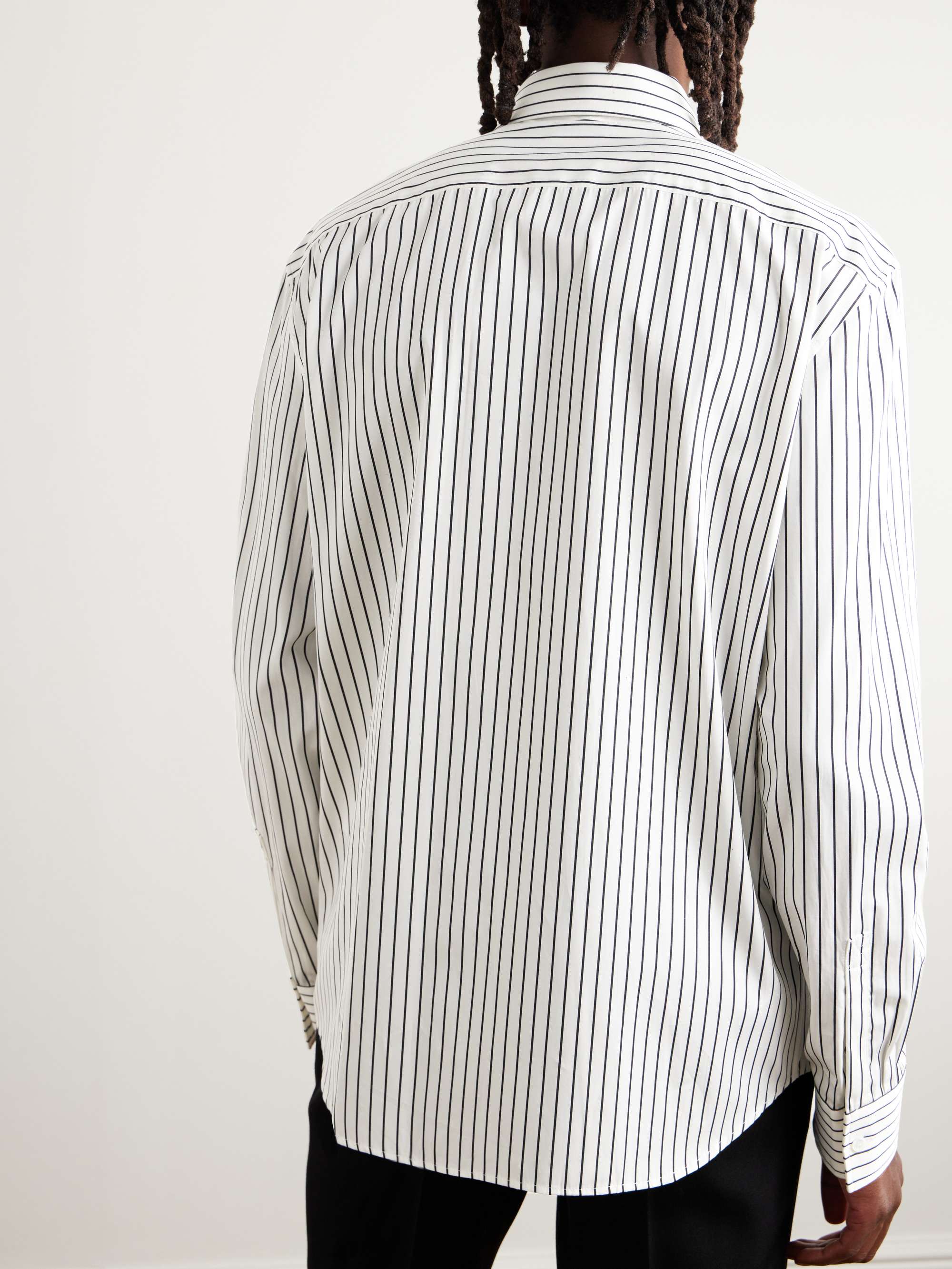 Pinstriped Cotton-Poplin Shirt view