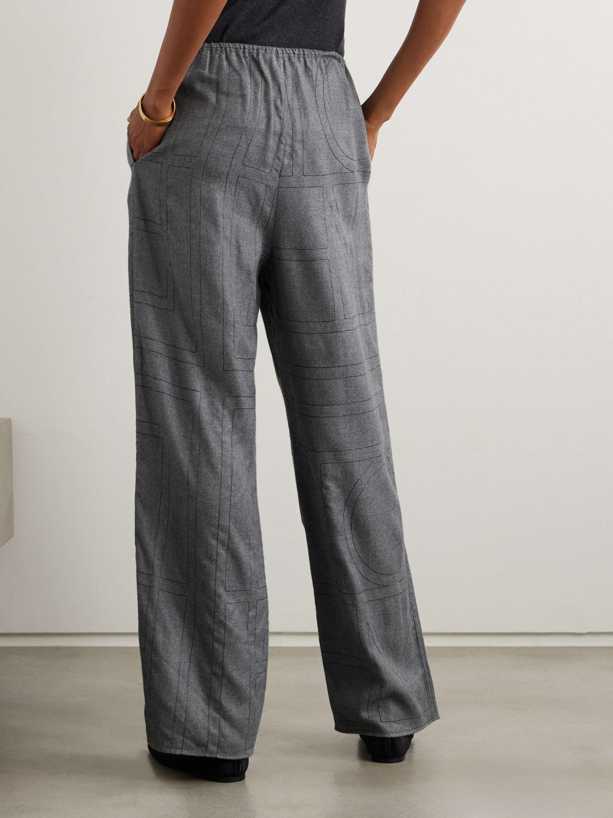 Embroidered LENZING™ Modal-flannel pants view