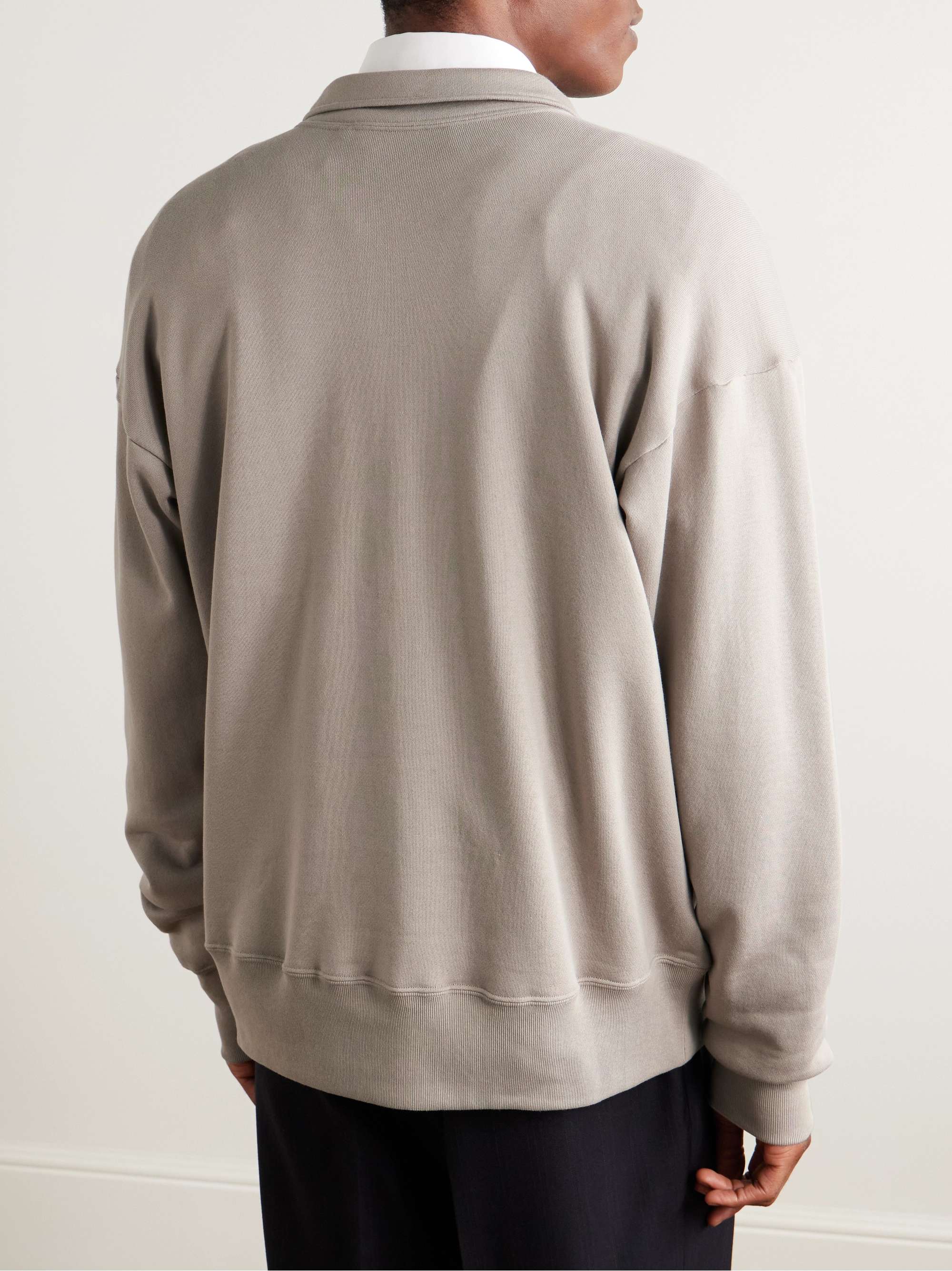 Suvin Cotton-Jersey Half-Zip Sweatshirt view