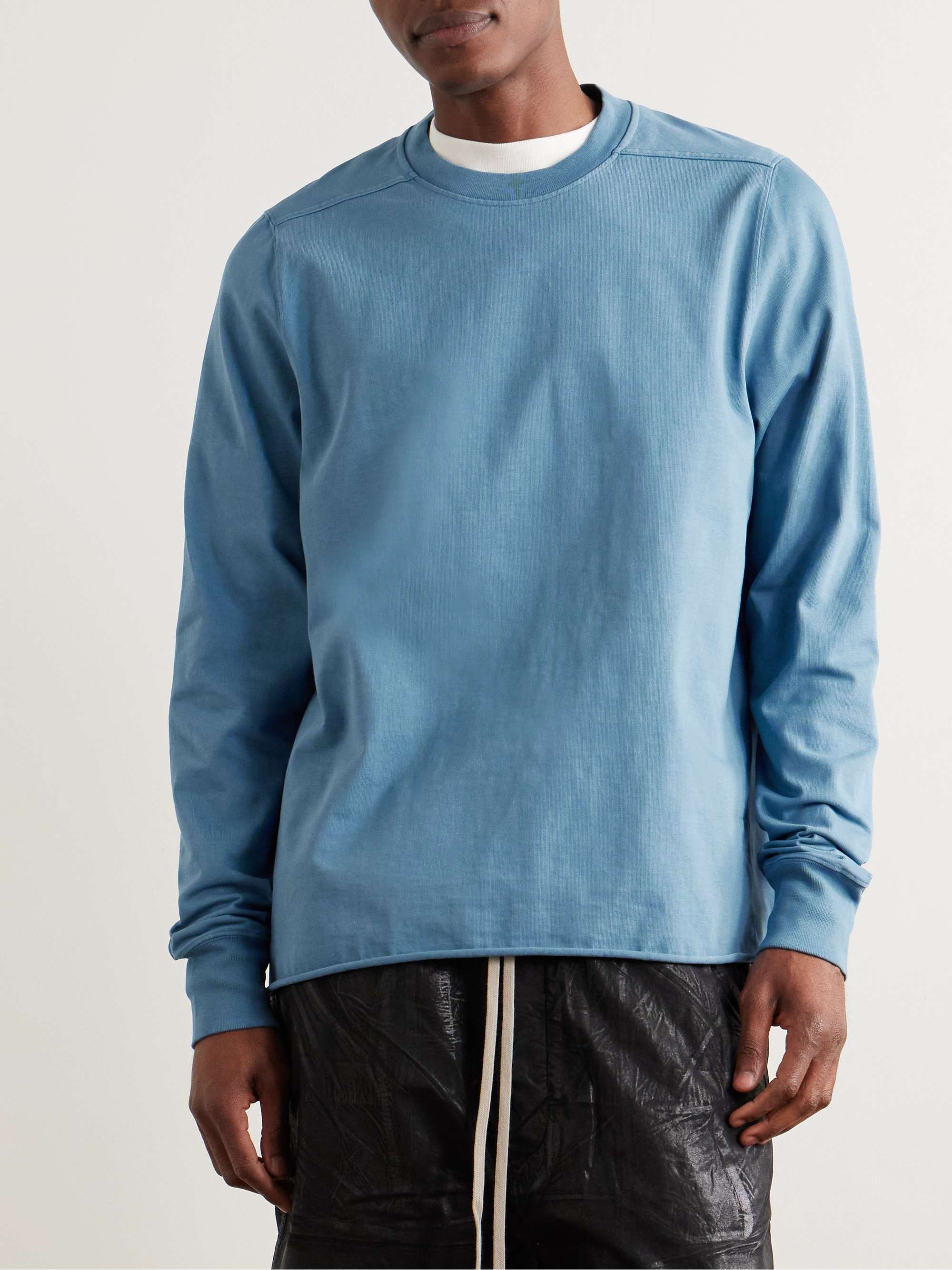 Jacquard-Trimmed Cotton-Jersey Sweatshirt view