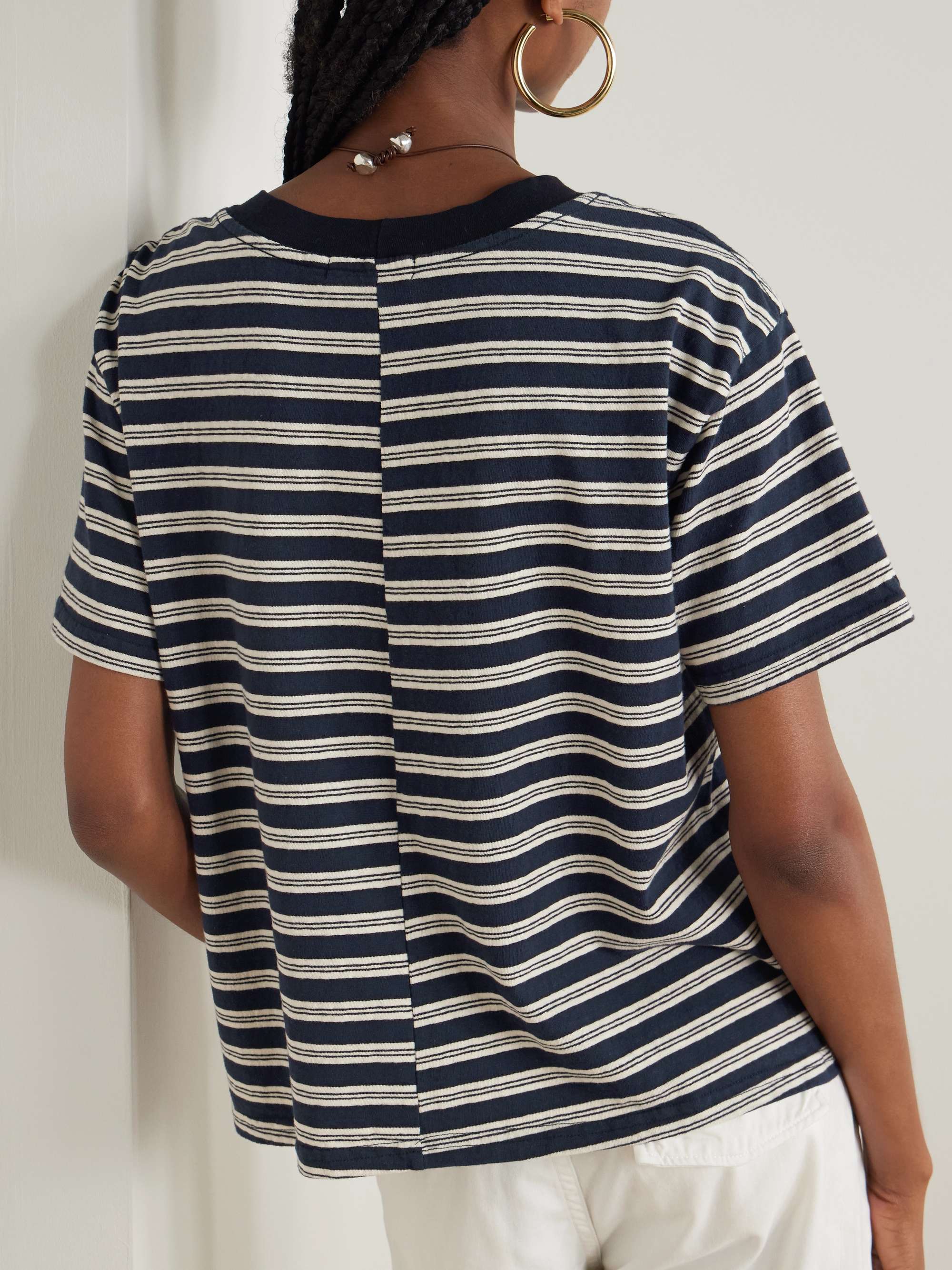 Atlas striped cotton-jersey T-shirt view