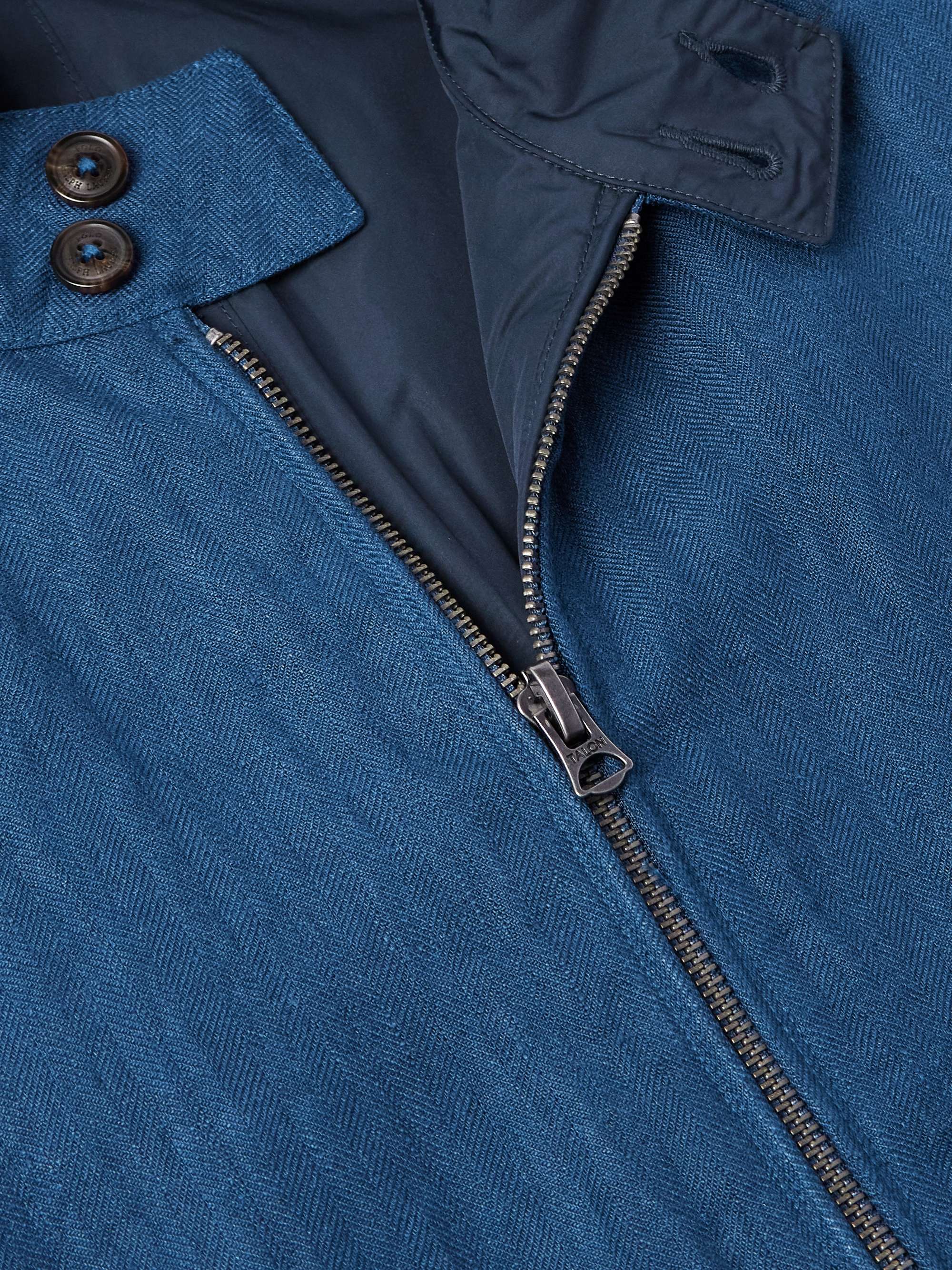 Reversible Herringbone Linen and Taffeta Jacket view