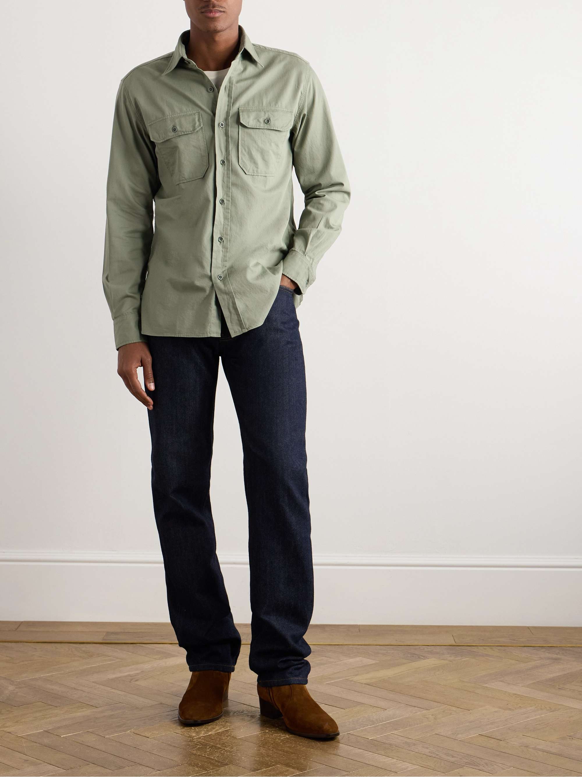 Raleigh Brushed Chino Twill Shirt view