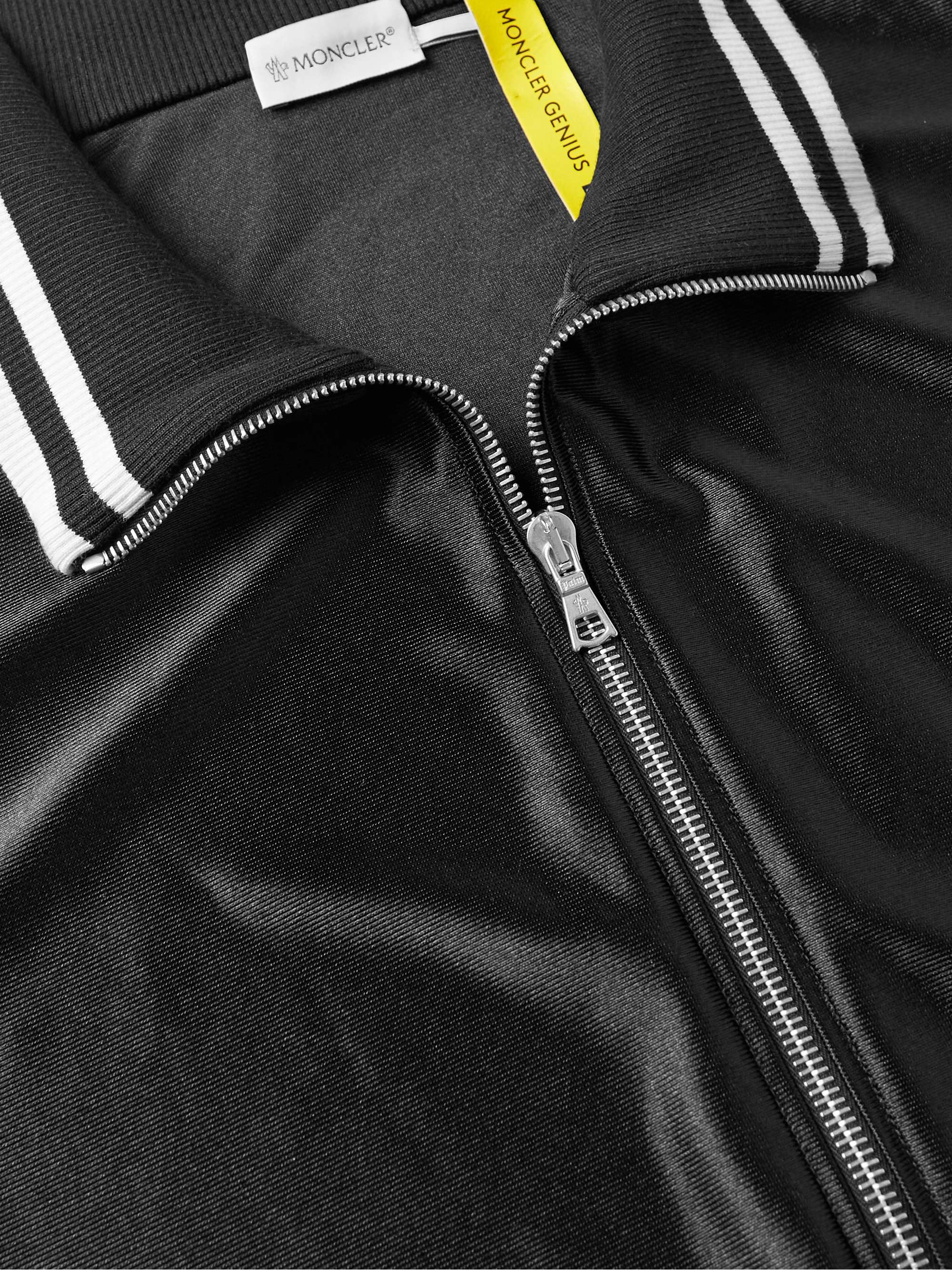 + 8 Palm Angels Logo-Appliquéd Striped Satin-Jersey Track Jacket view