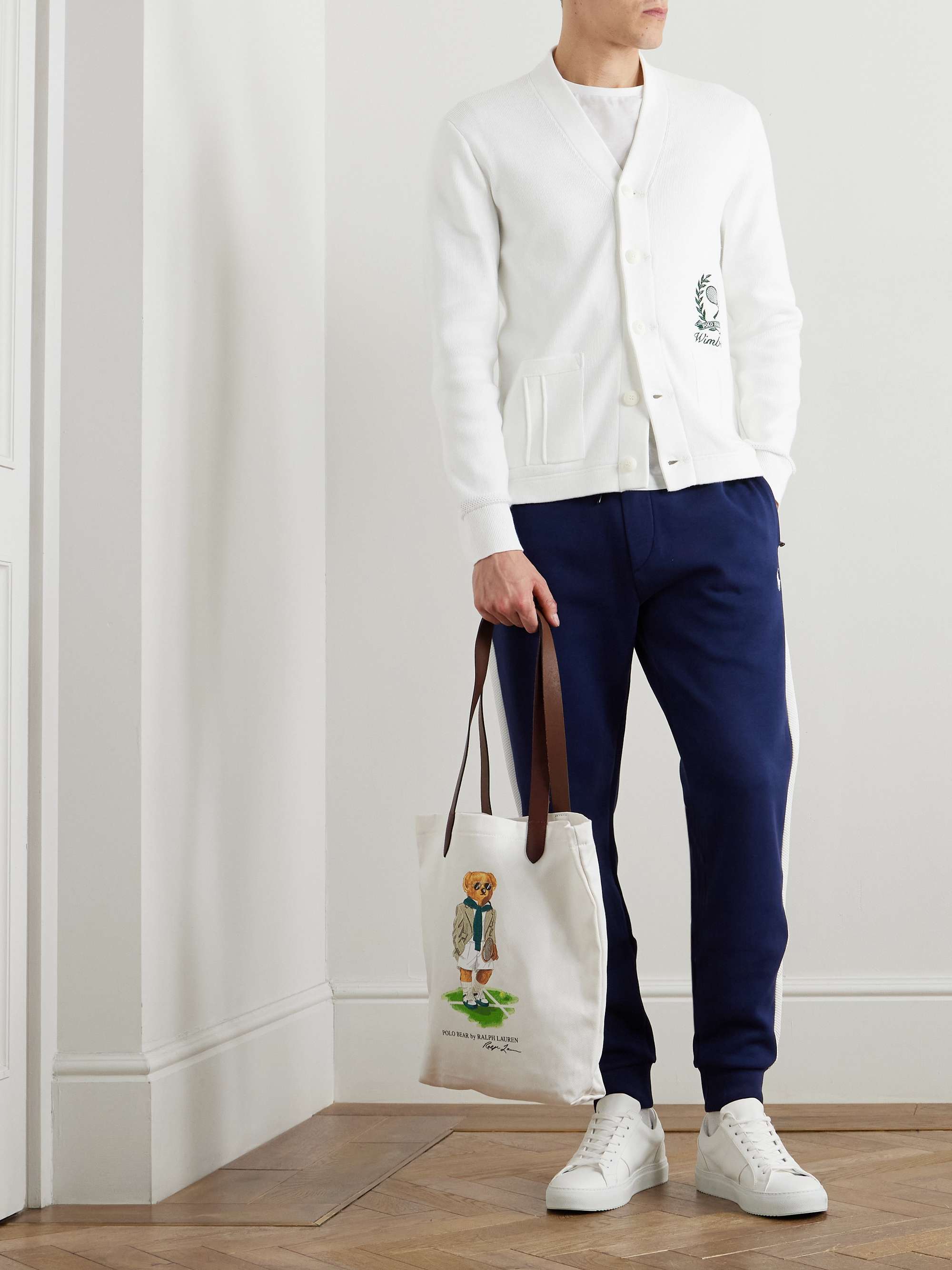 + Wimbledon Logo-Embroidered Appliquéd Cotton Cardigan view