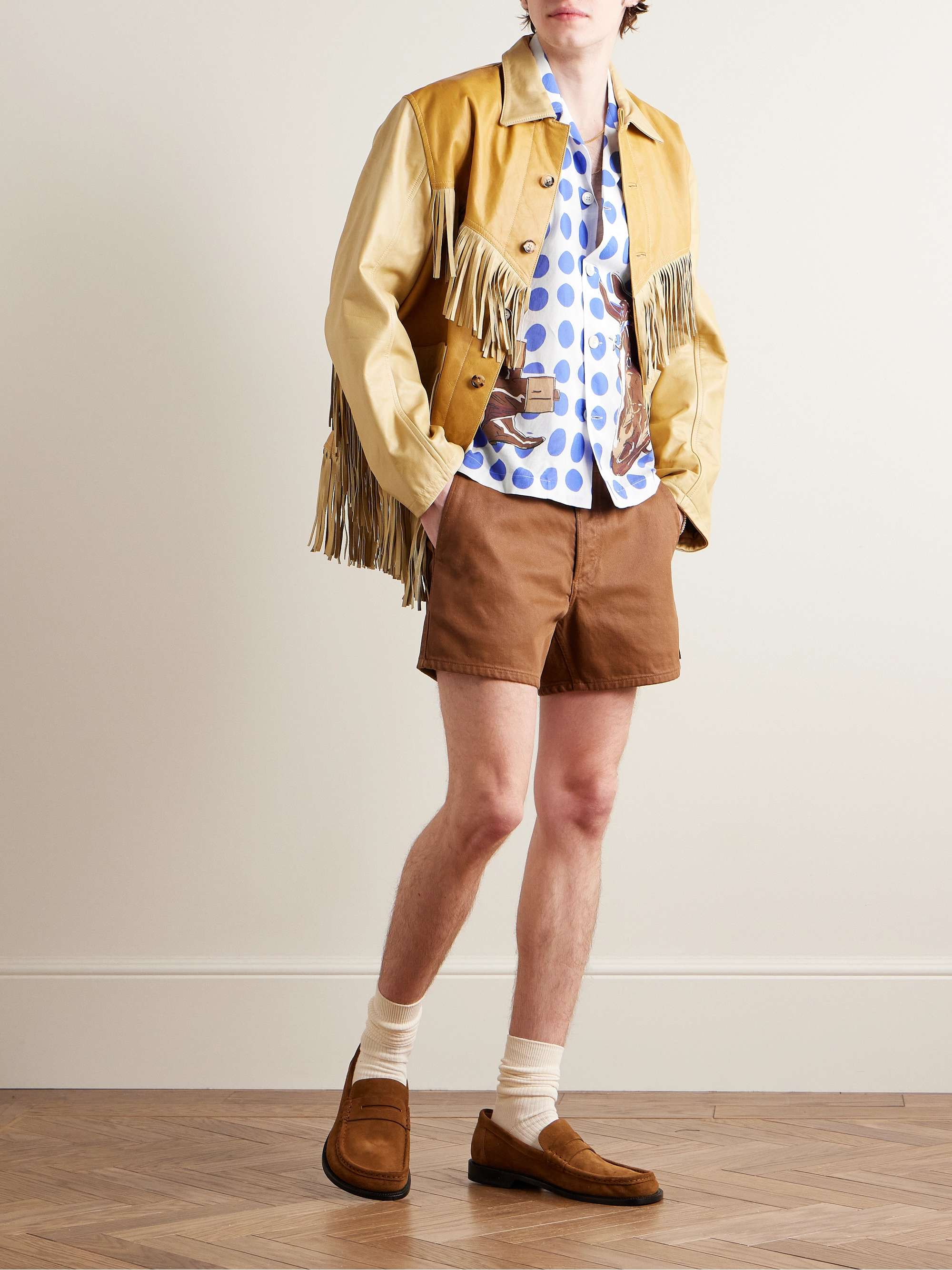 Jockey Dot Camp-Collar Printed Cotton-Voile Shirt view