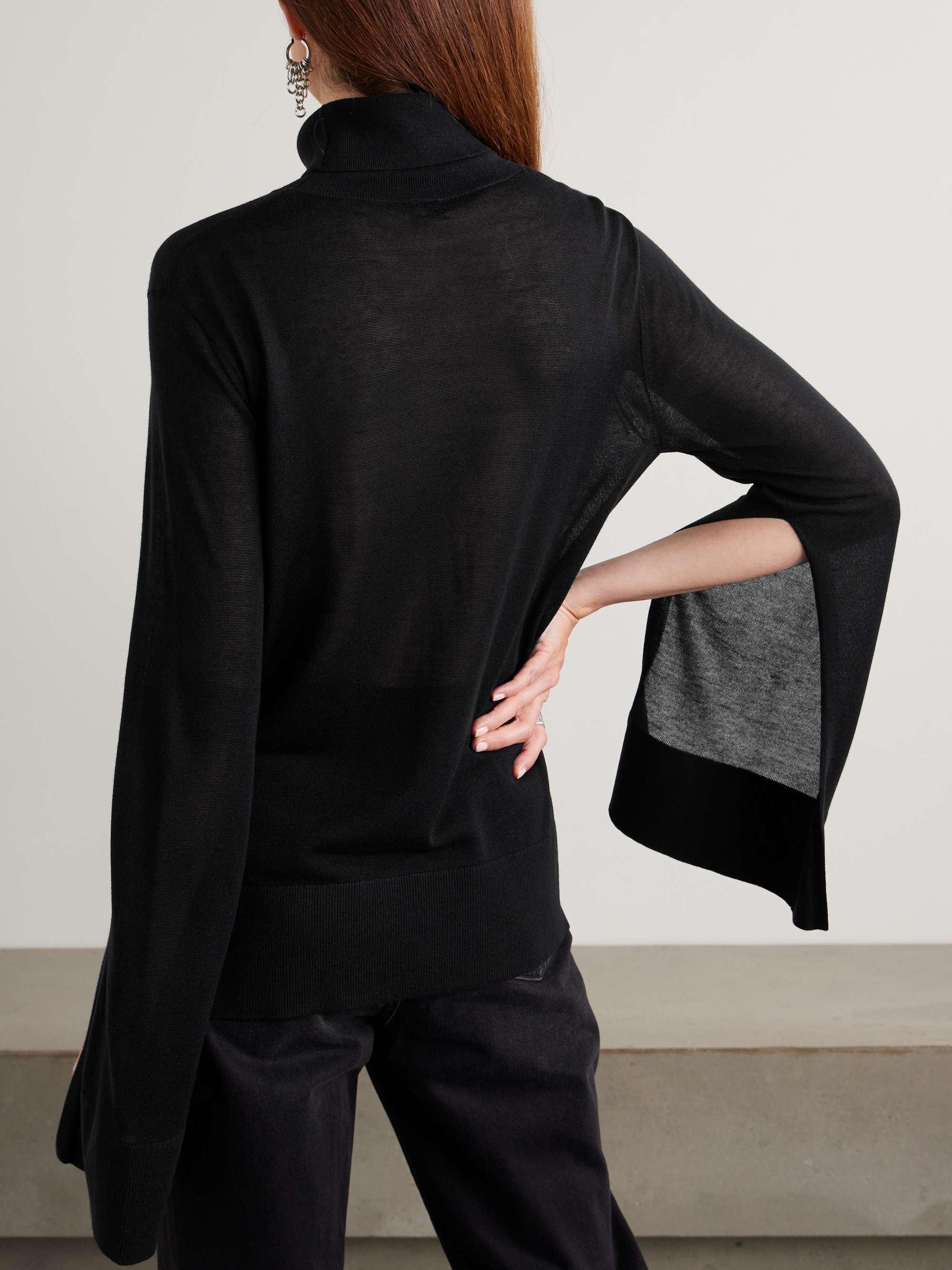 Lyocell-blend turtleneck sweater view