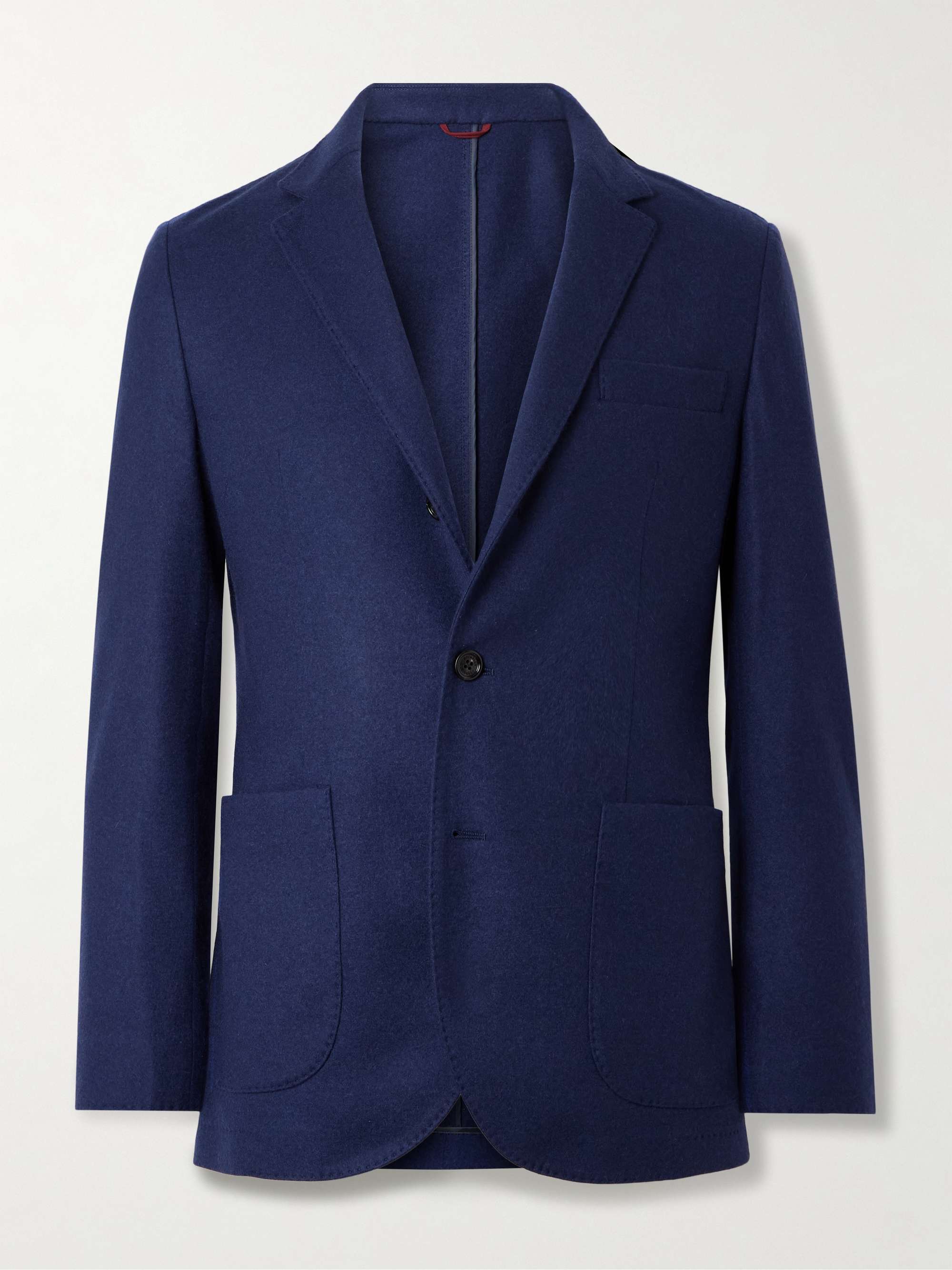 Unstructured Mélange Cashmere-Jersey Blazer view
