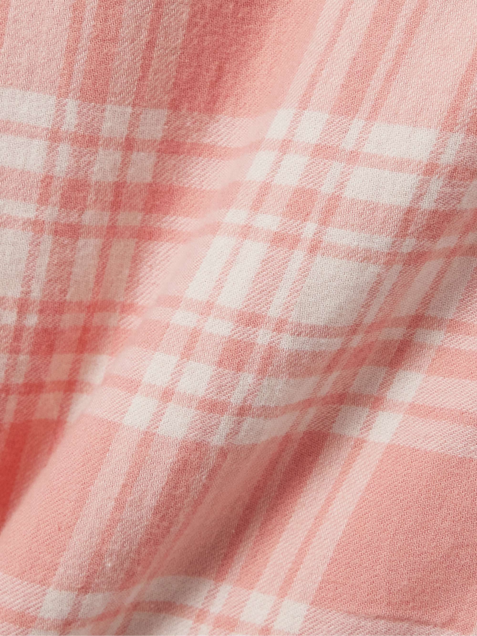 Checked organic cotton-flannel pajamas view
