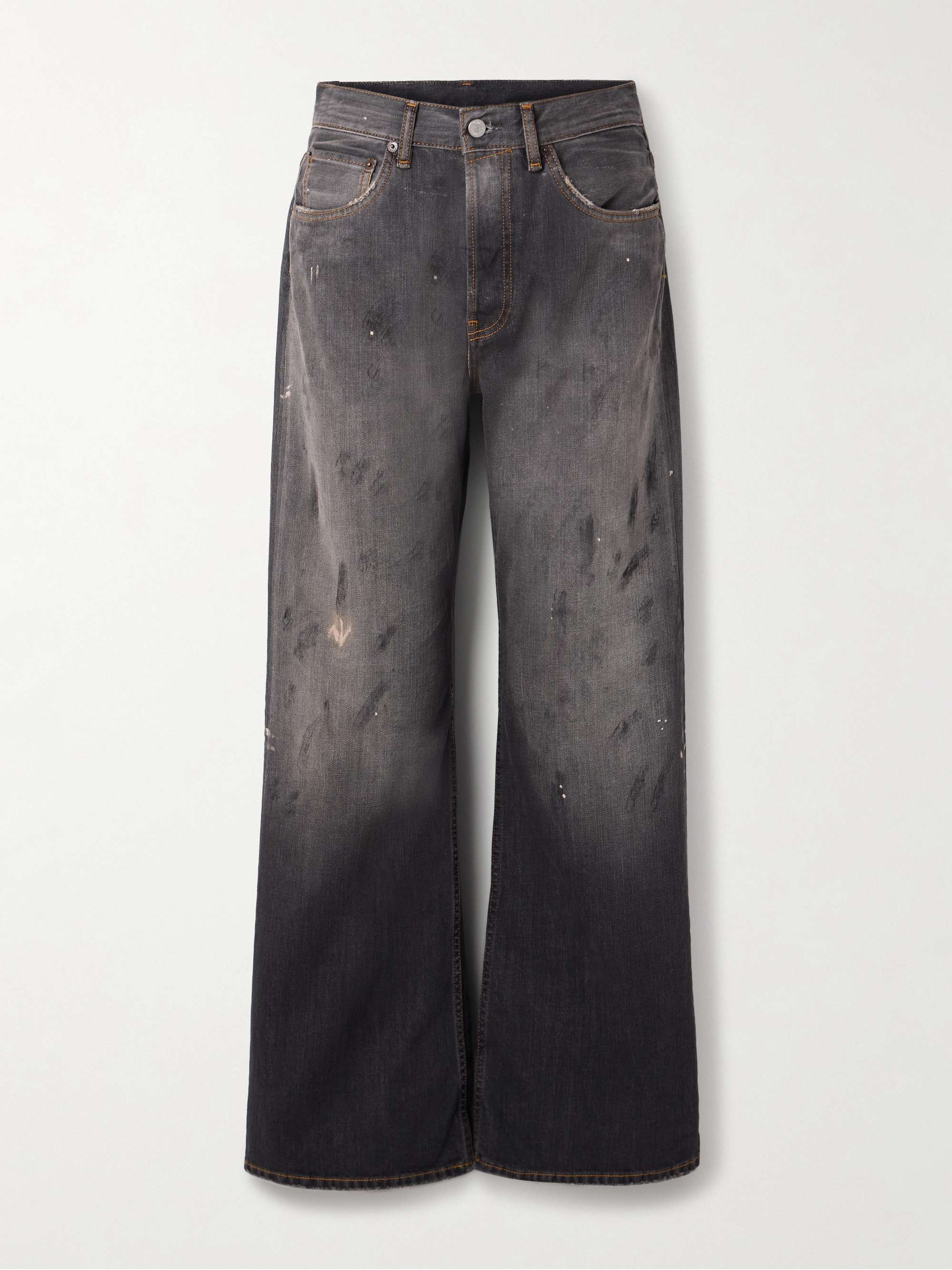 2021 distressed low-rise wide-leg organic jeans view