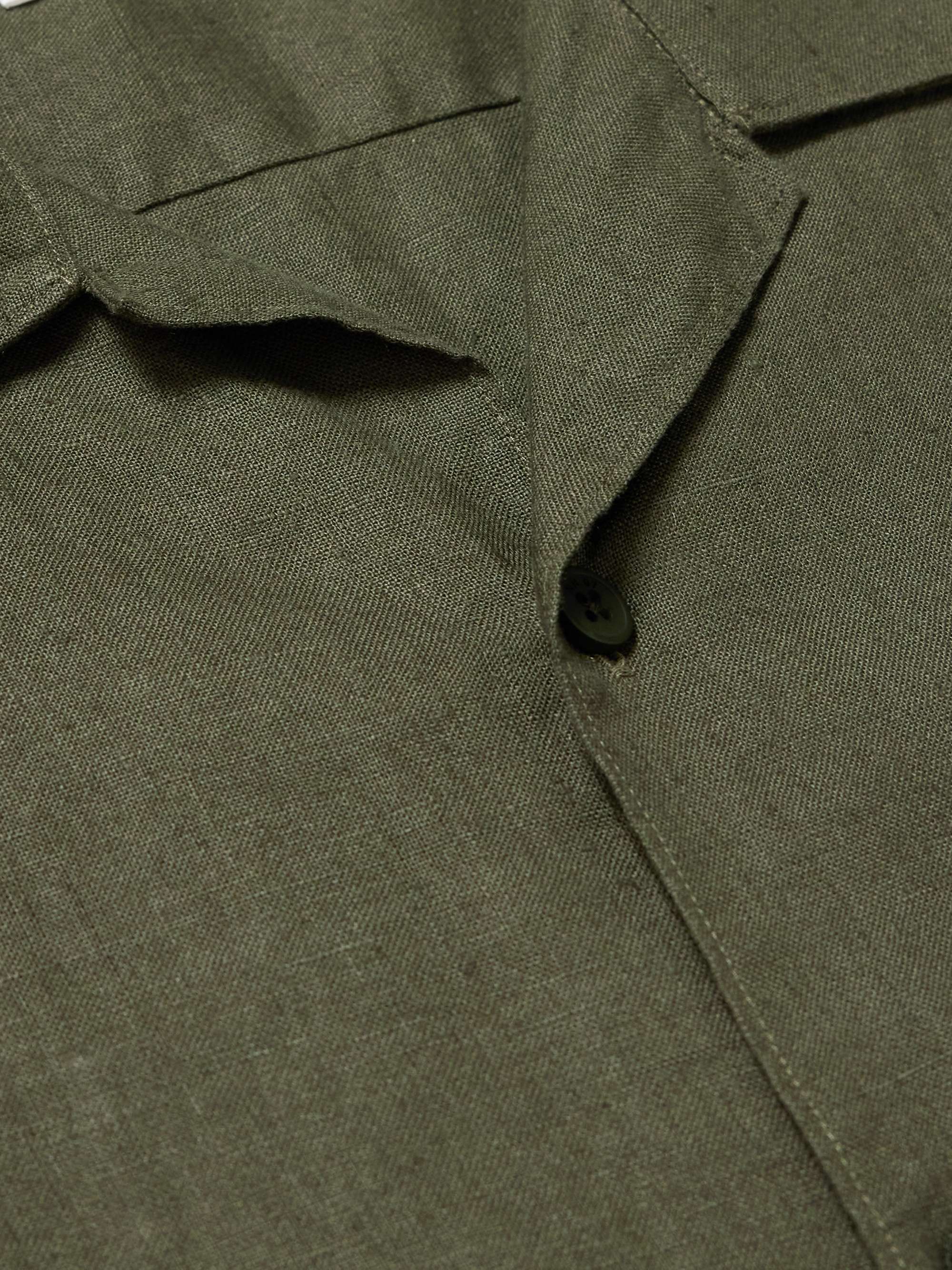 Julio 5708 Camp-Collar Linen Shirt view