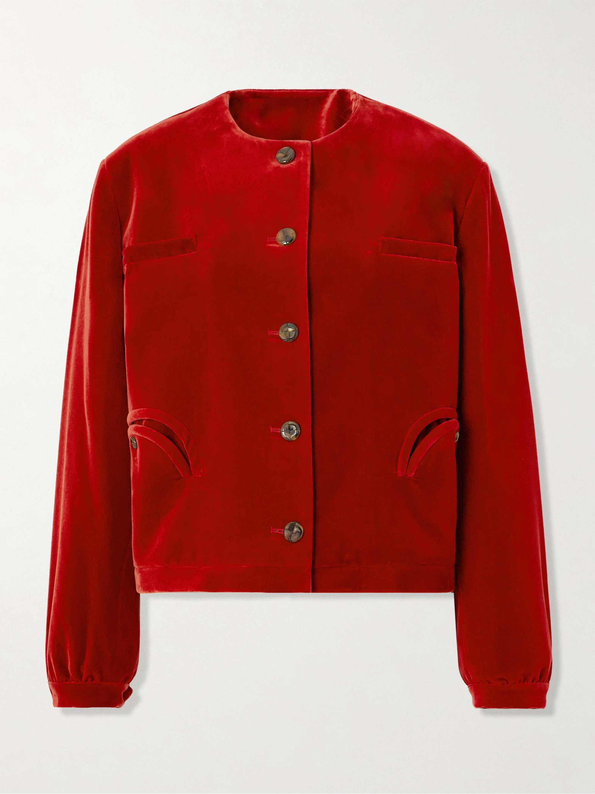 Jealousy cotton-velvet jacket view
