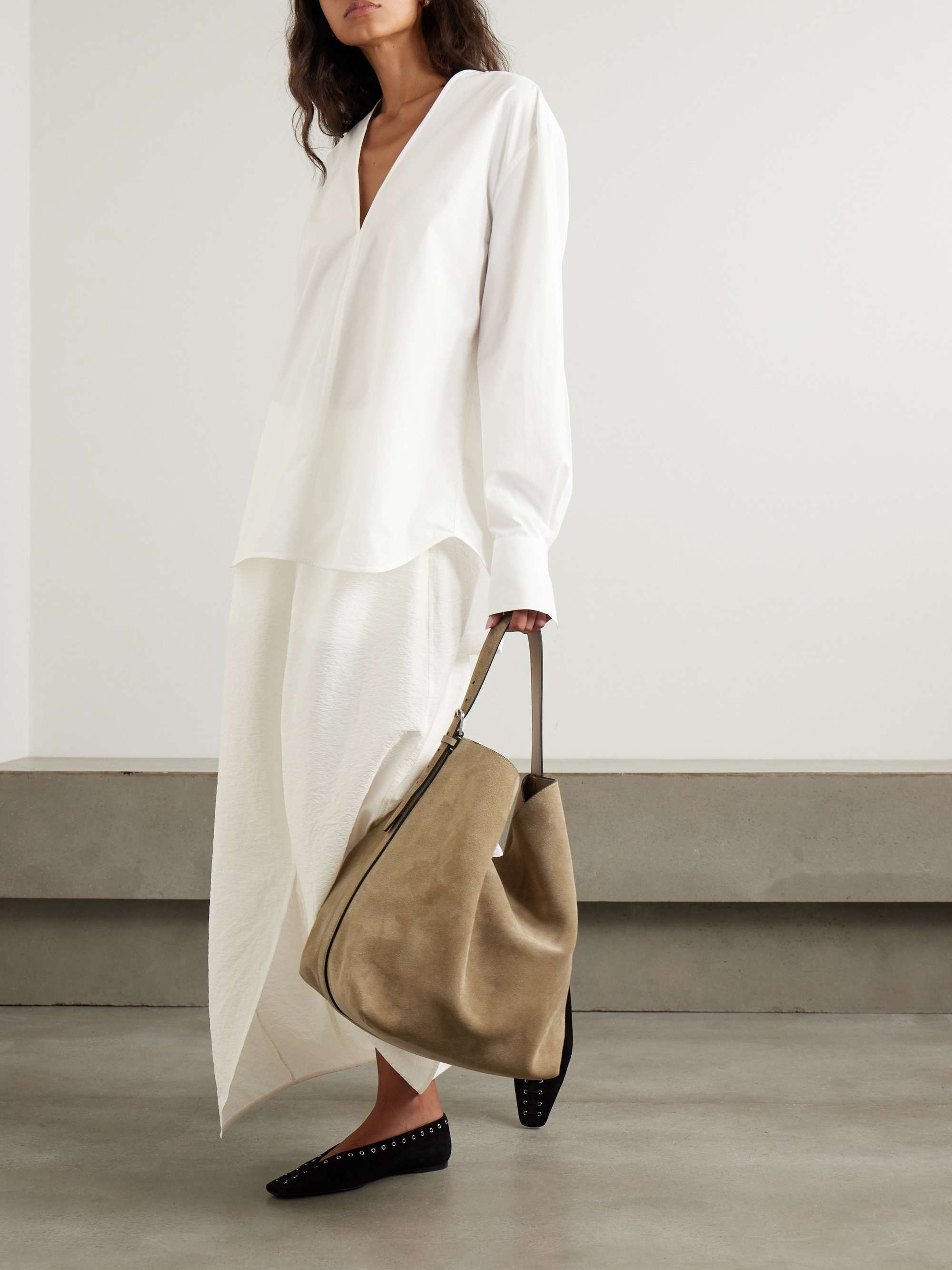 Oversized organic cotton-poplin shirt view