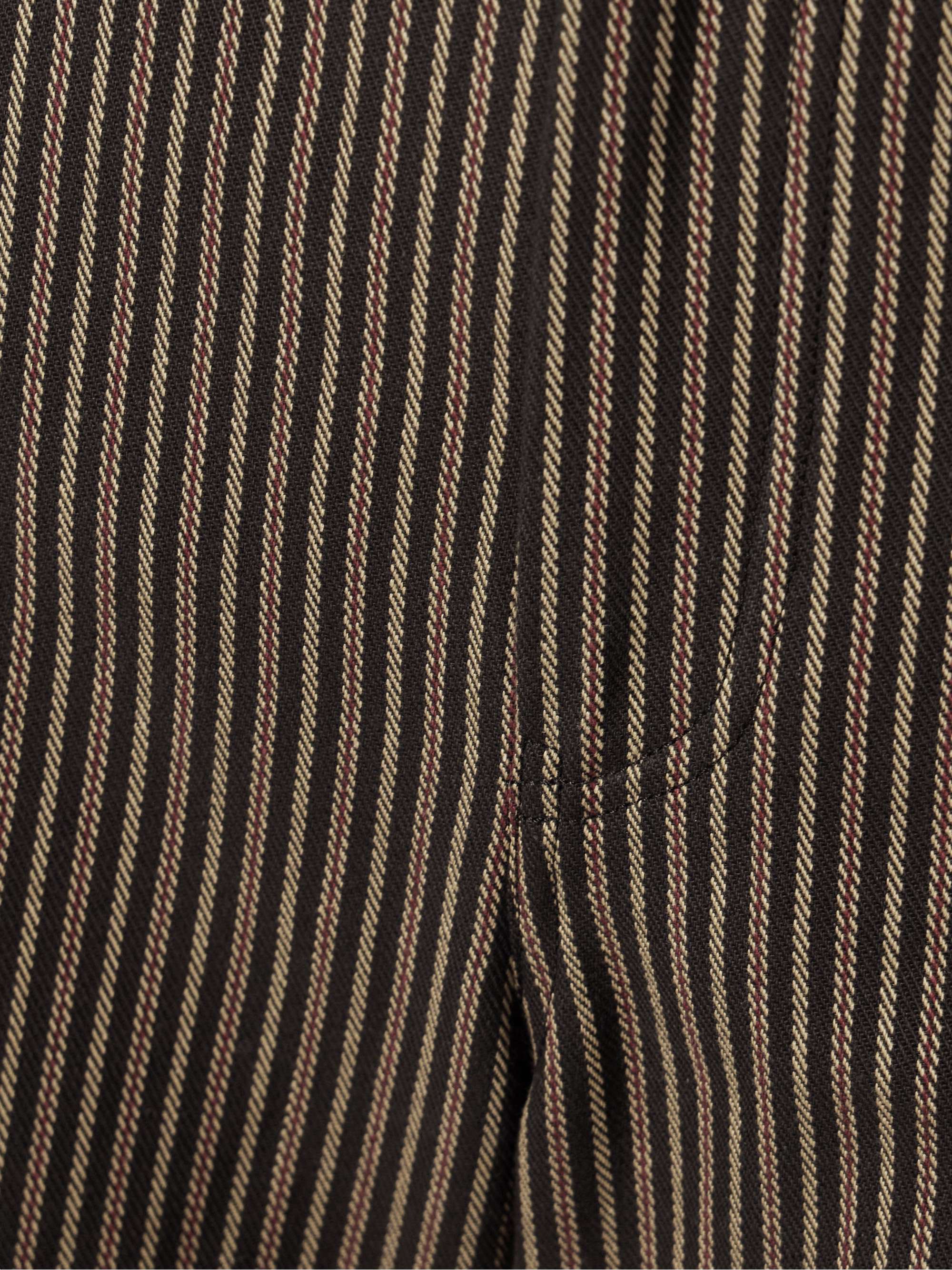 Roe striped cotton-twill flared pants view