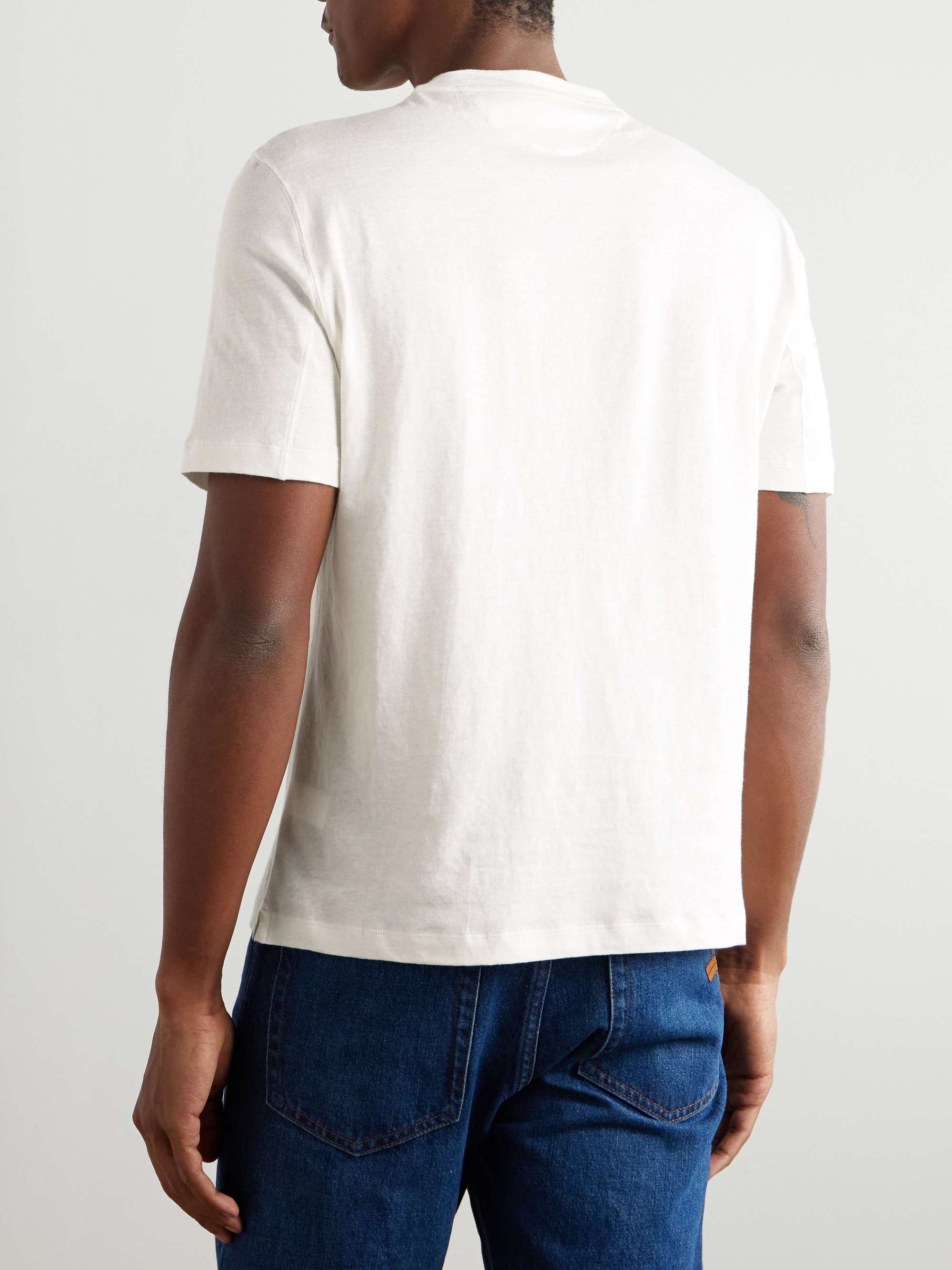 Linen and Cotton-Blend Jersey T-Shirt view
