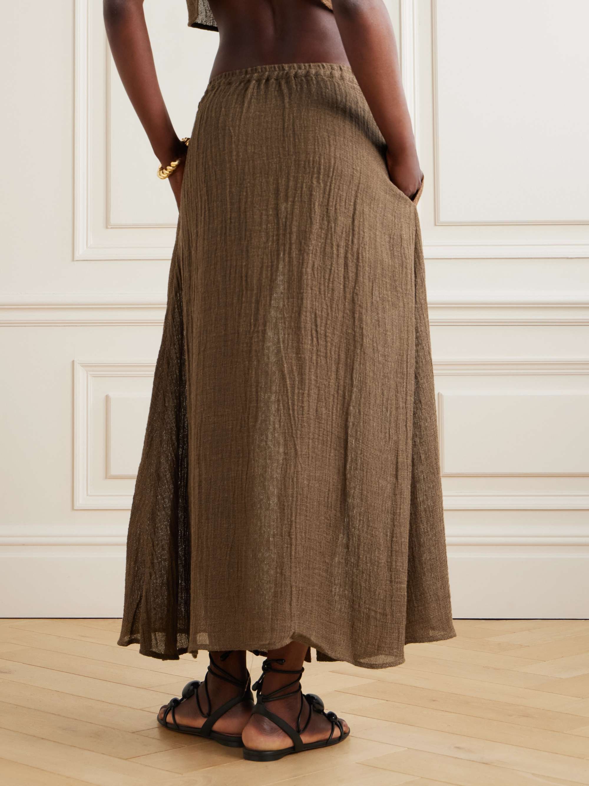 Hays organic linen-gauze maxi skirt view