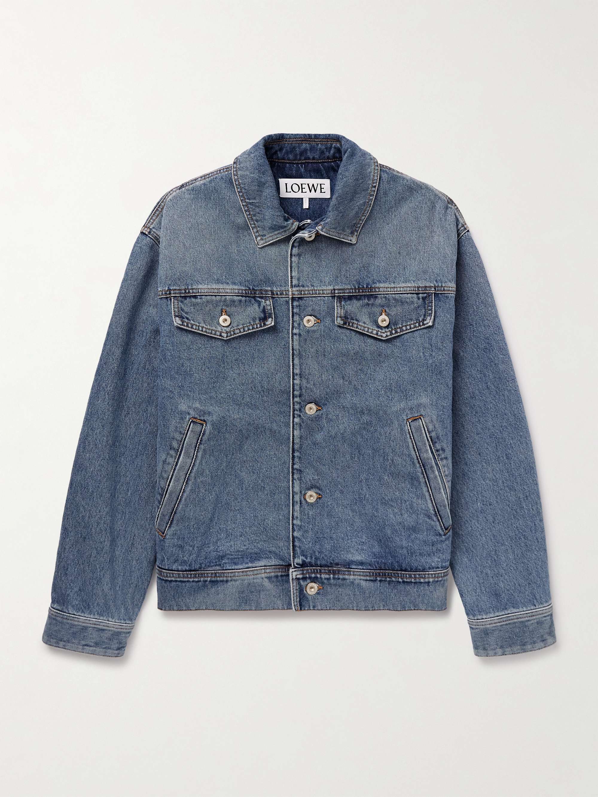 Leather-Panelled Denim Jacket view