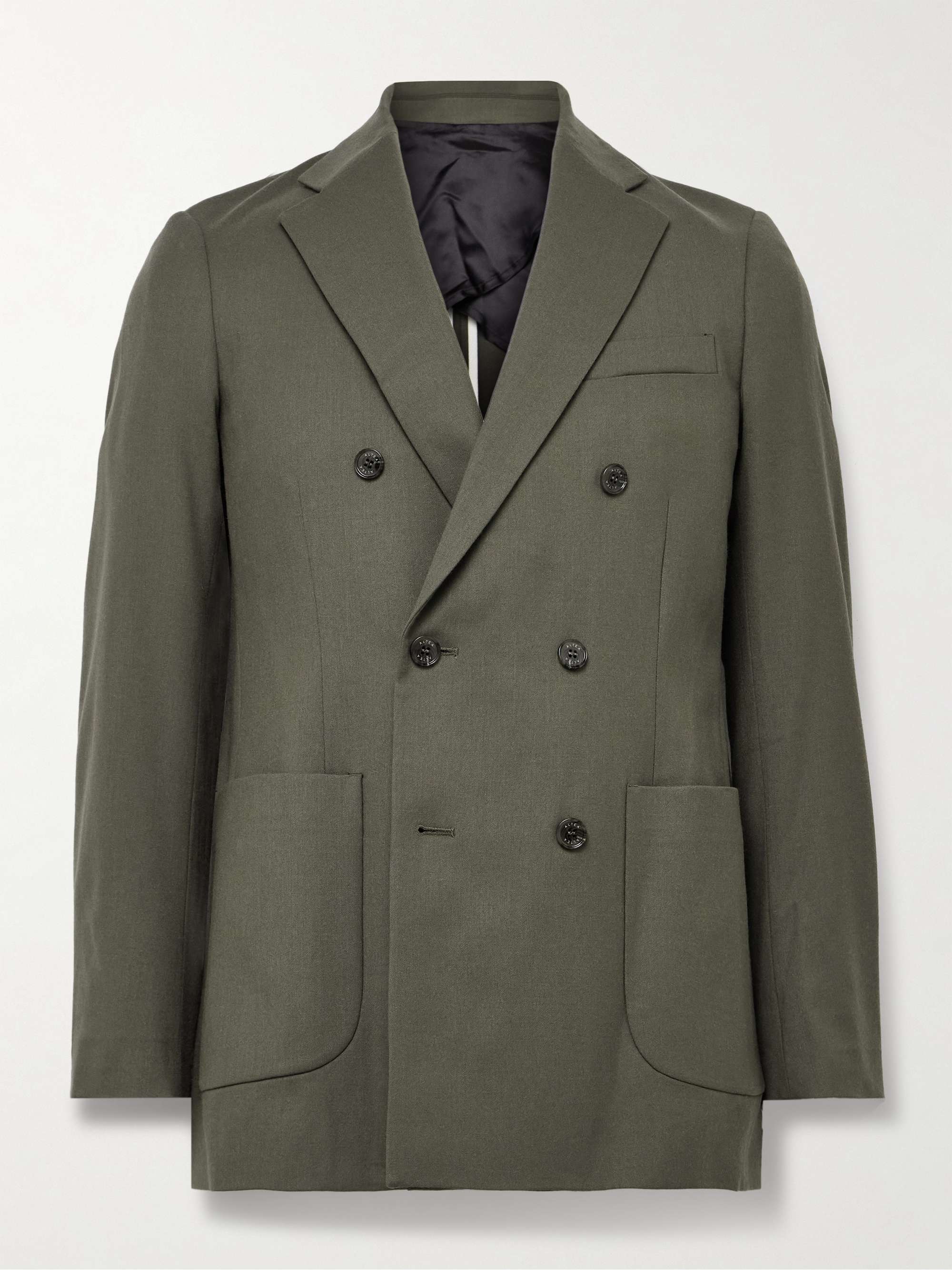 Lloyd Slim-Fit Double-Breasted Worsted Virgin Wool-Blend Twill Blazer view