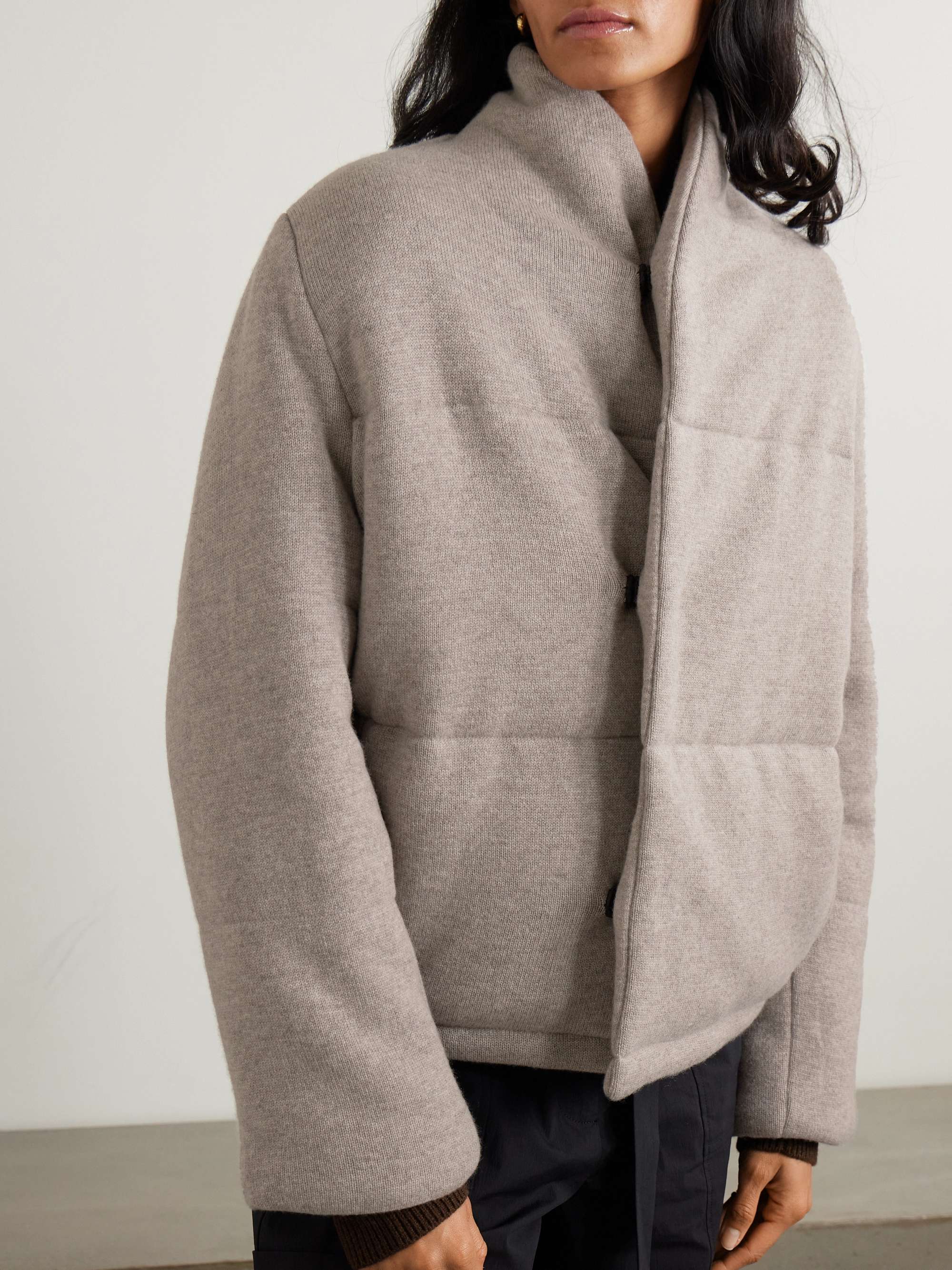Prague quilted padded cashmere jacket view