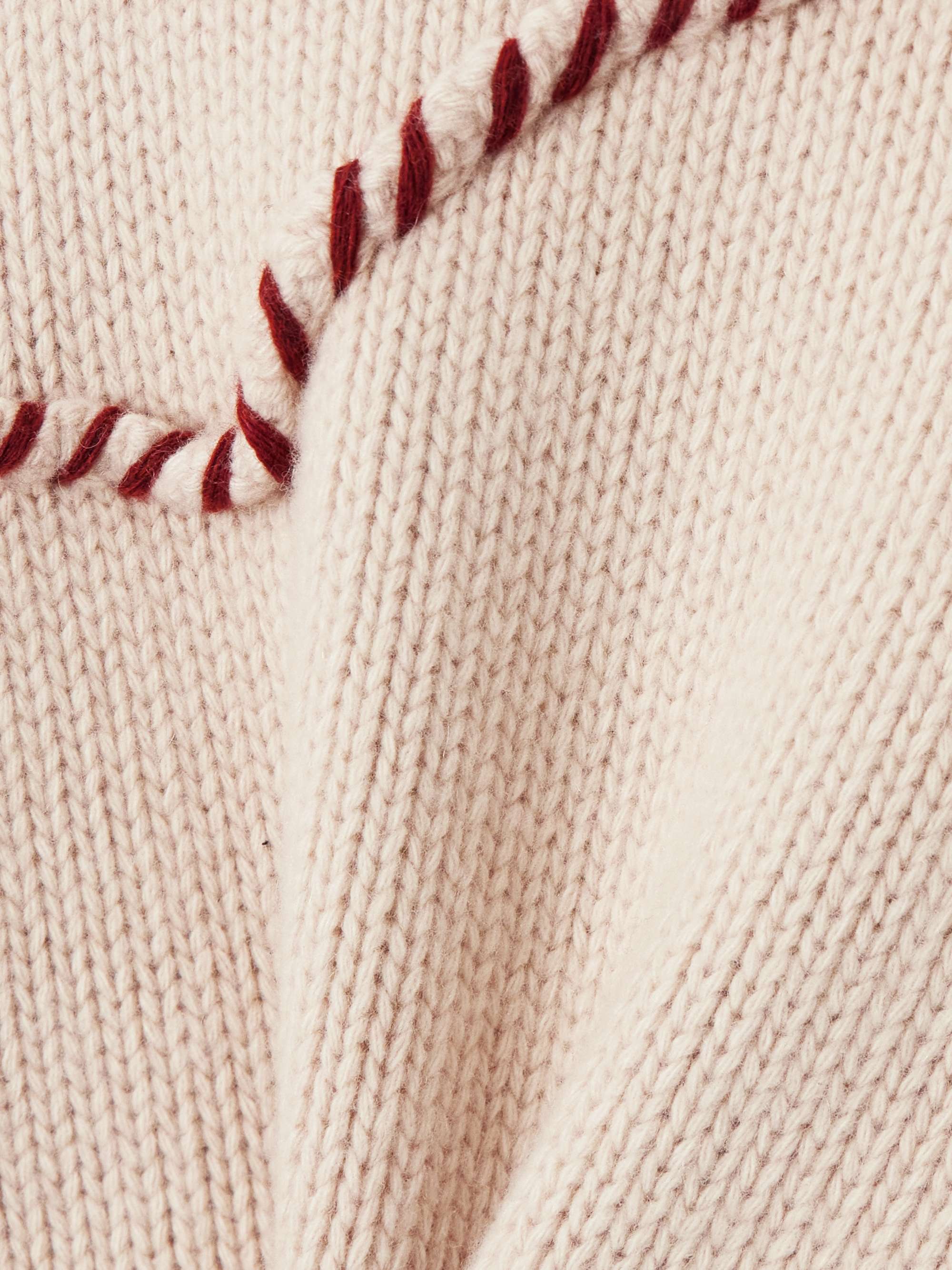 Tasseled wool and cashmere-blend sweater view