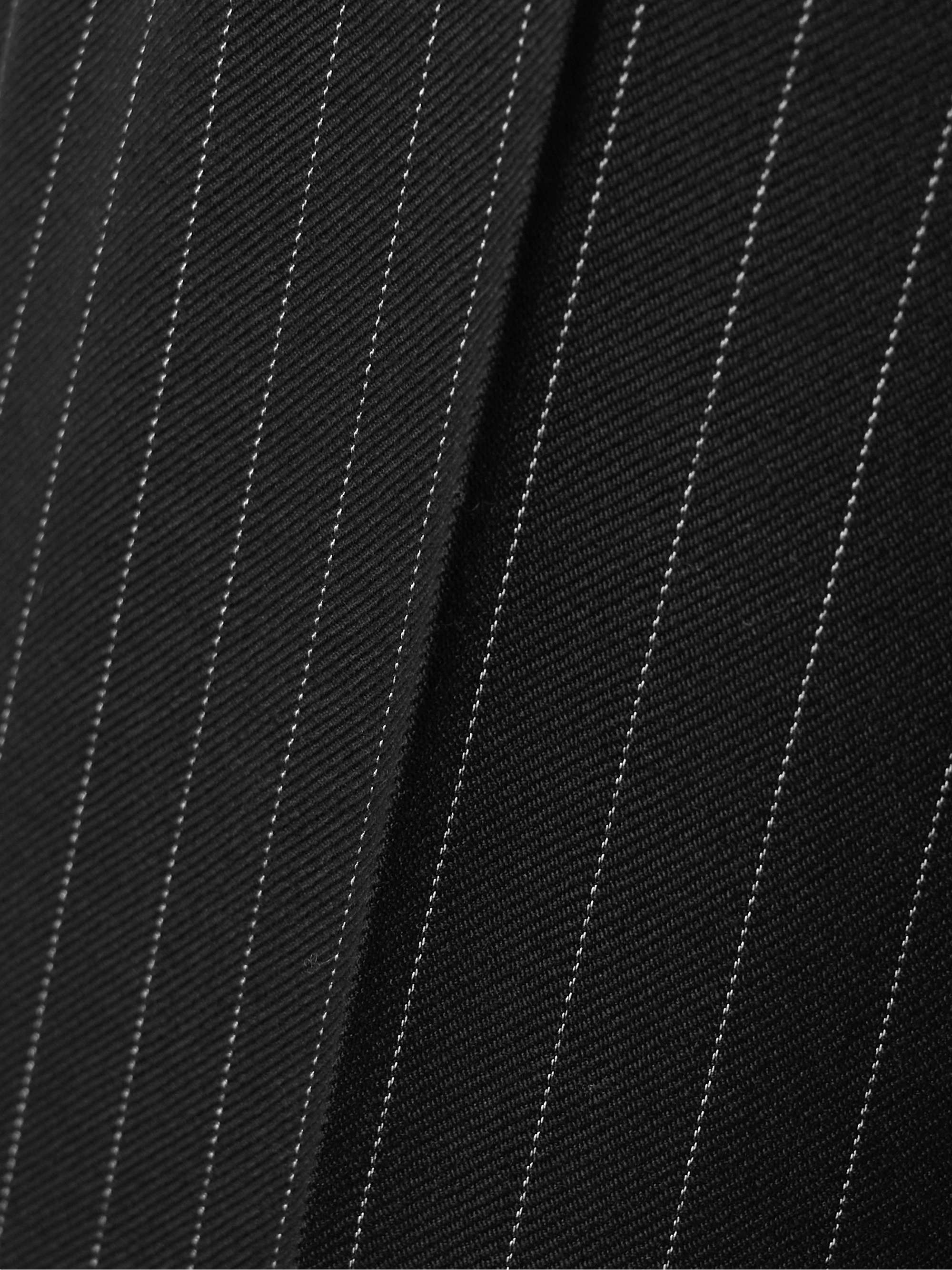 Pinstriped wool-twill straight-leg pants view