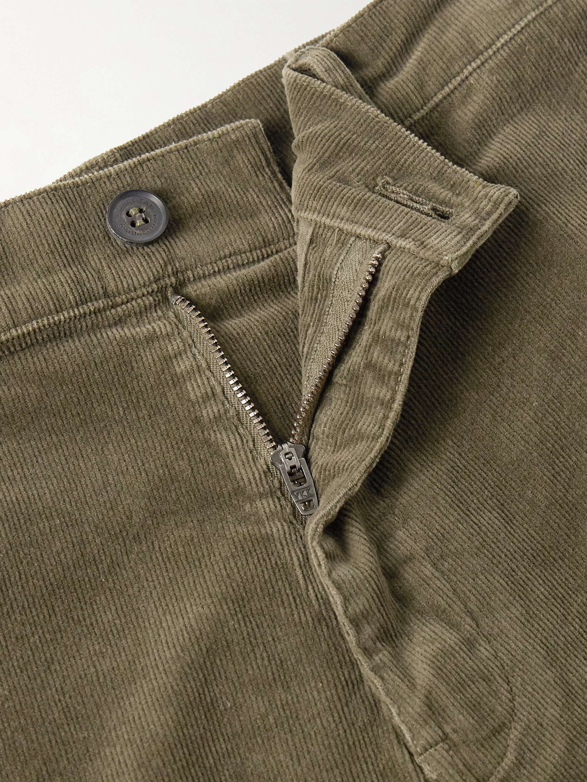 Carpenter Cropped Straight-Leg Cotton-Blend Corduroy Trousers view