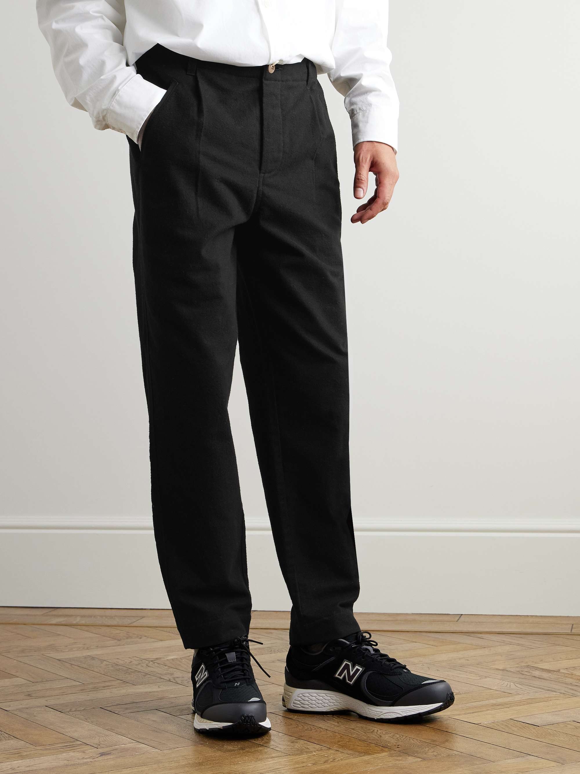 Assembly Straight-Leg Pleated Cotton Trousers view