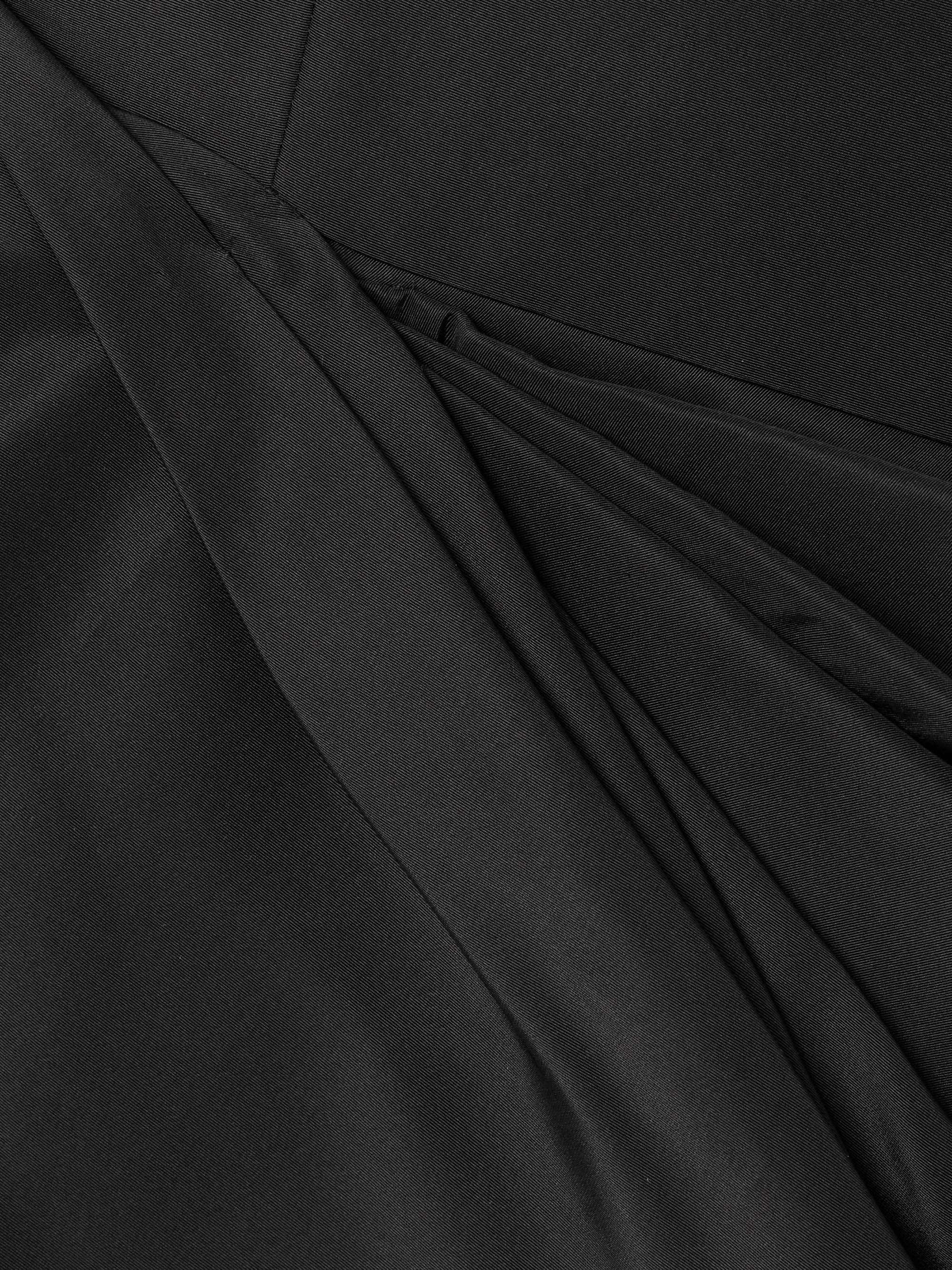 Off-the-shoulder asymmetric draped silk-faille mini dress view