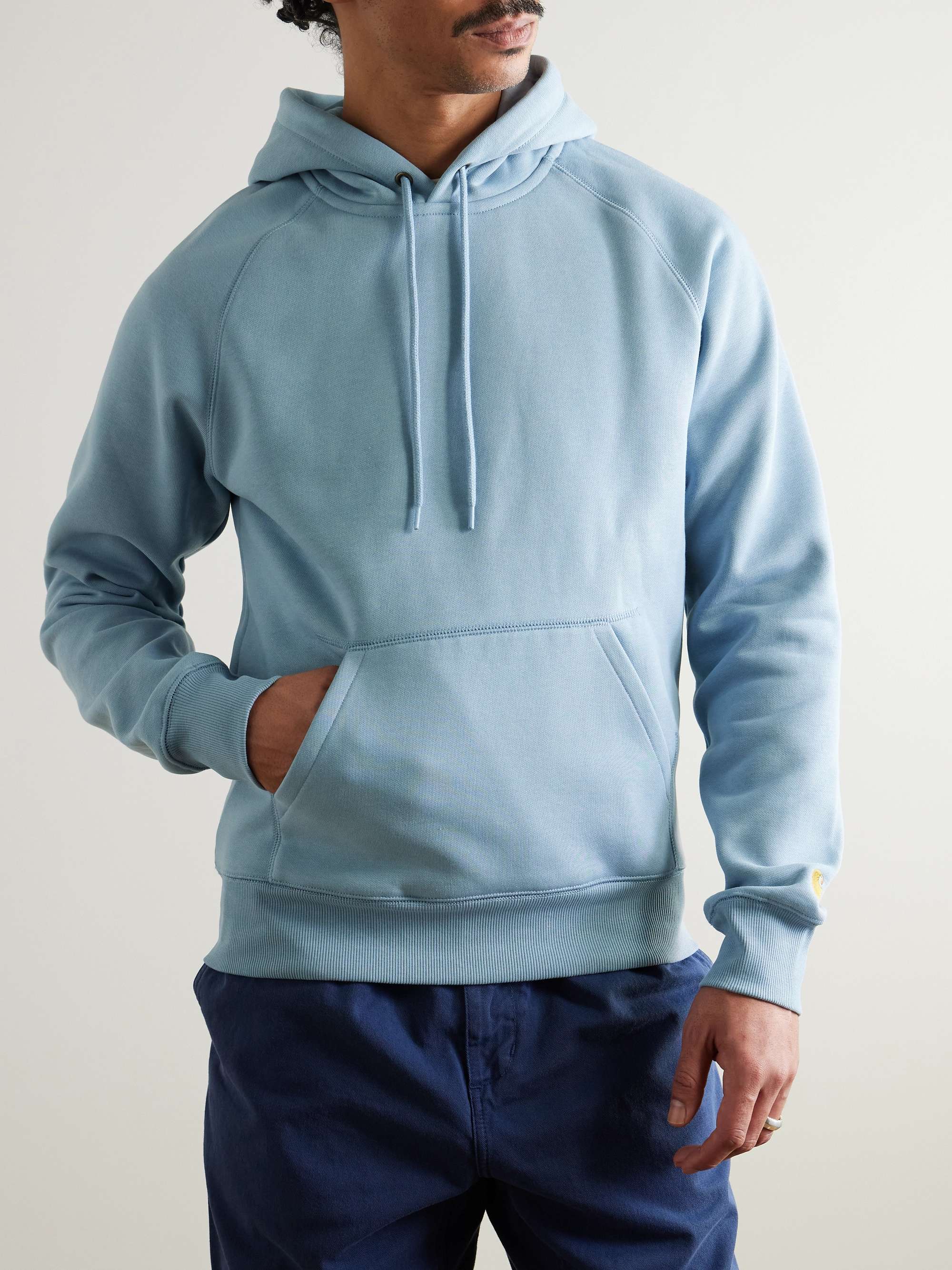 Chase Logo-Embroidered Cotton-Jersey Hoodie view