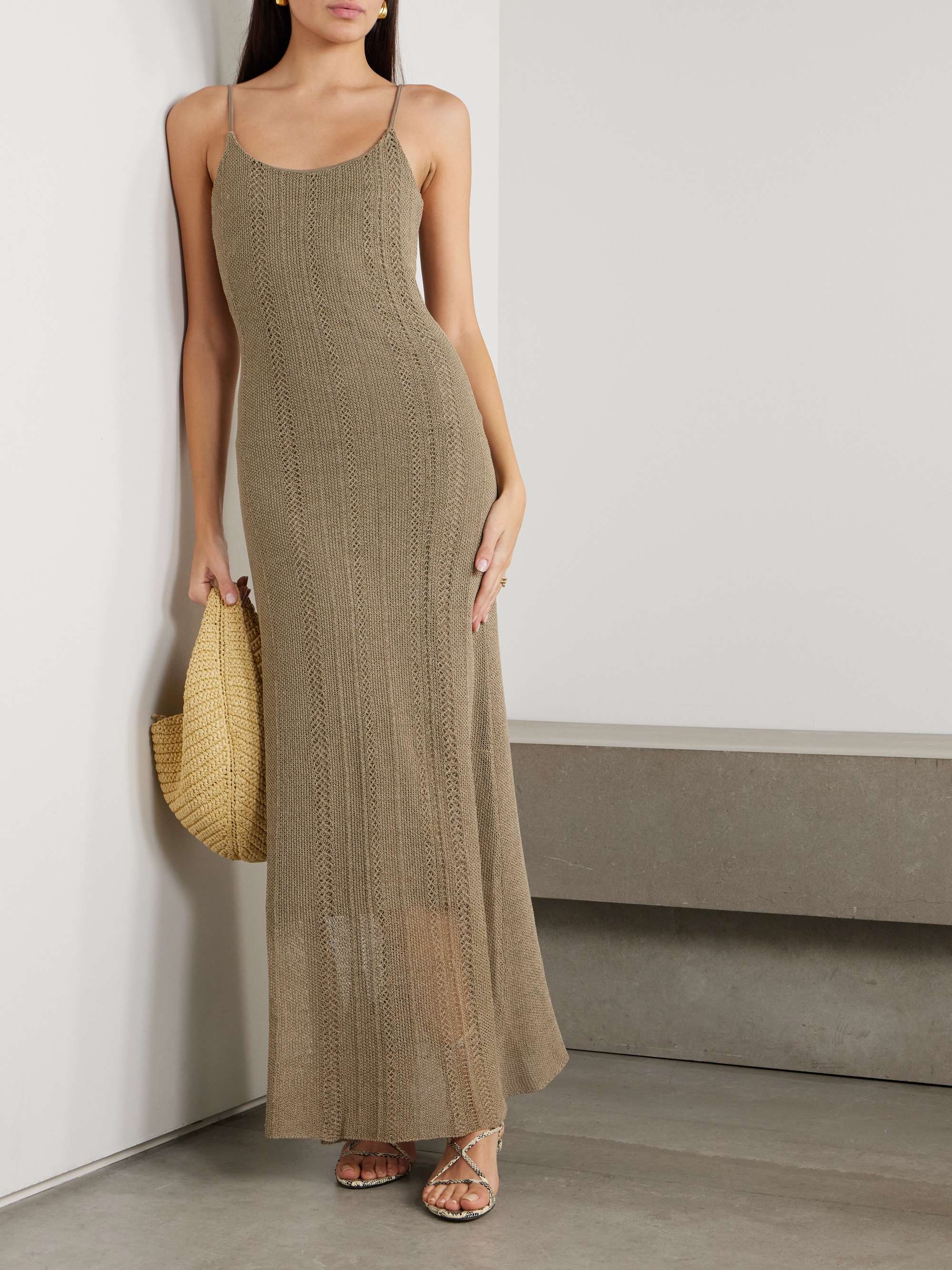 Treillis crocheted cotton-blend maxi dress view