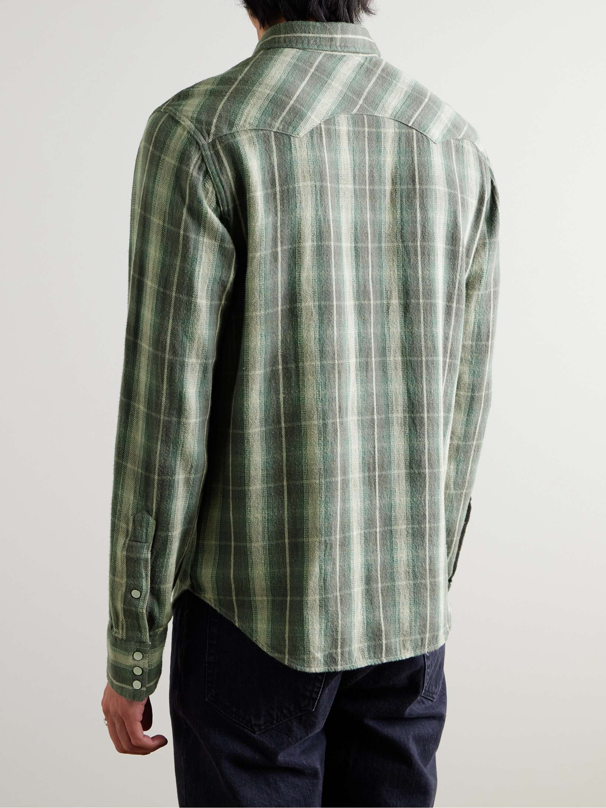 Allen Checked Cotton-Flannel Western Shirt view