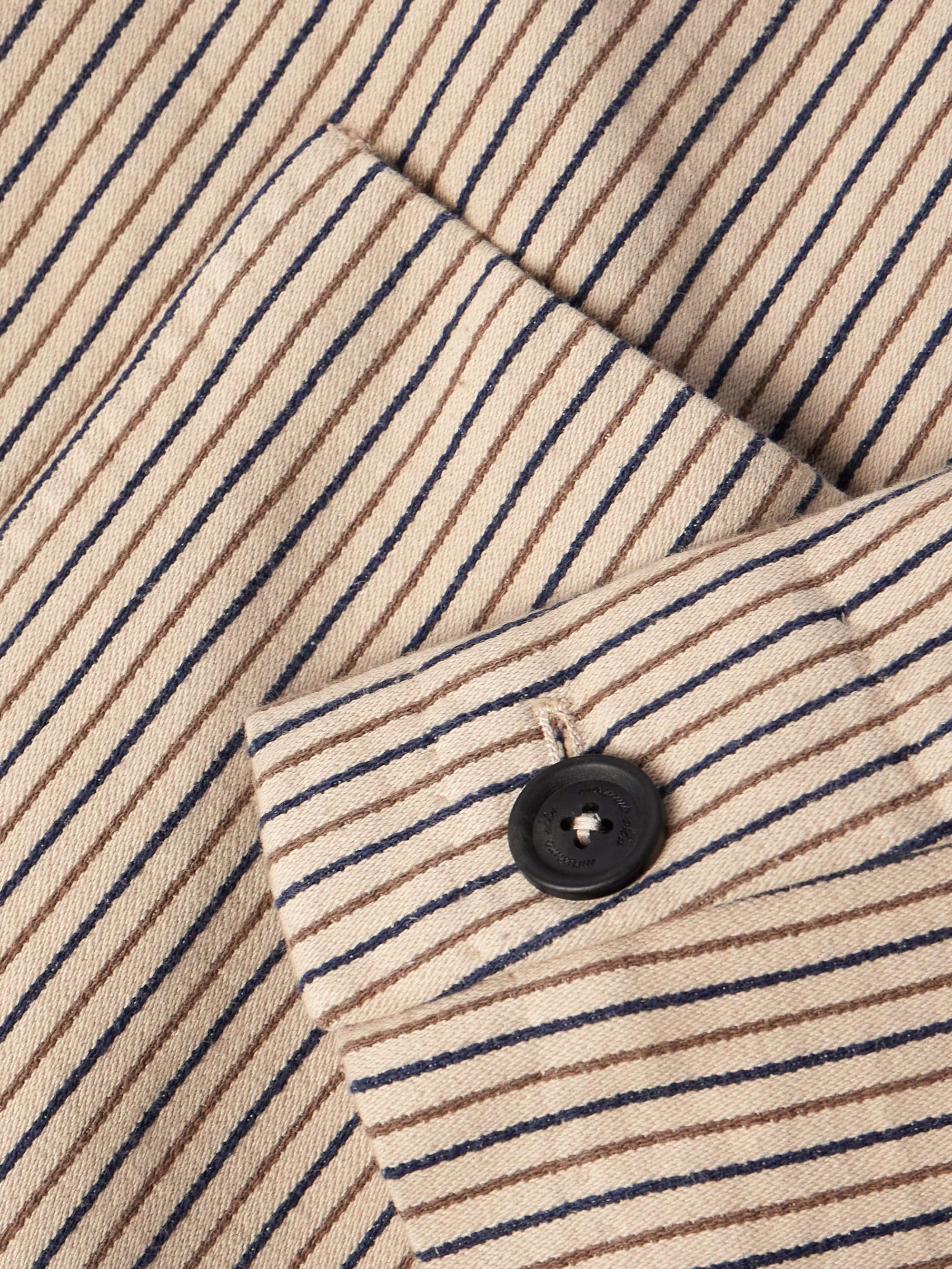 Bali Striped Cotton and Linen-Blend Overshirt view