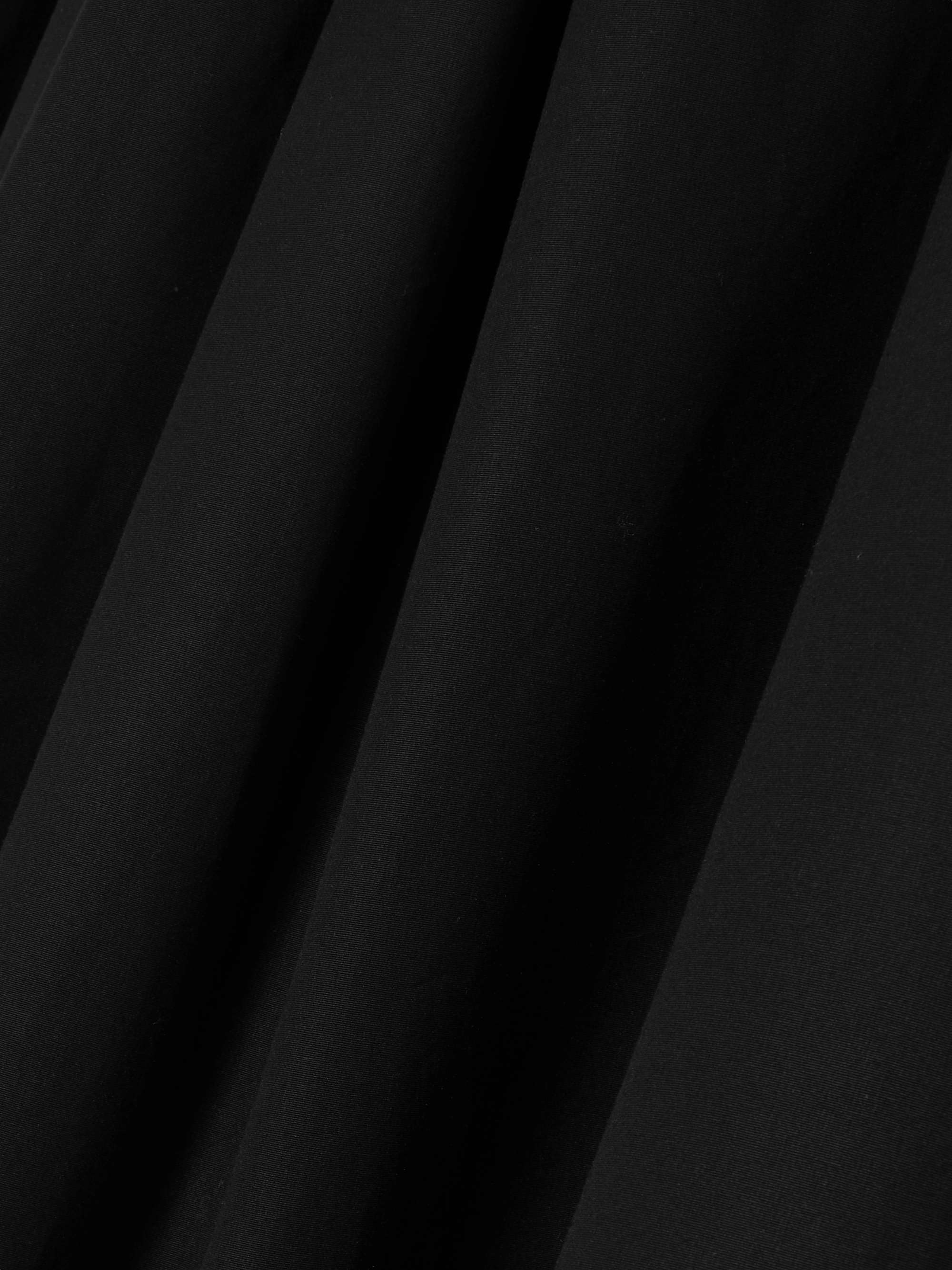 Pleated cotton-poplin midi dress view