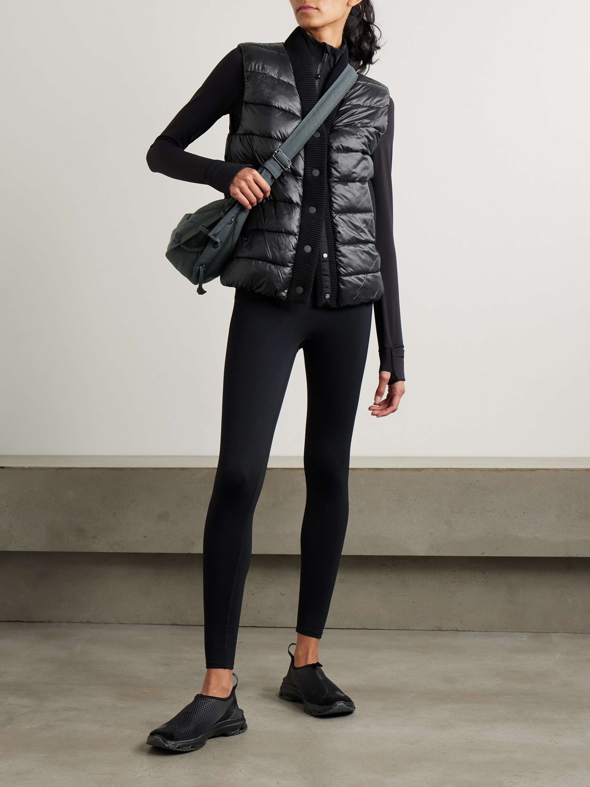 Colwyn Combo ribbed-knit trimmed quilted shell vest view