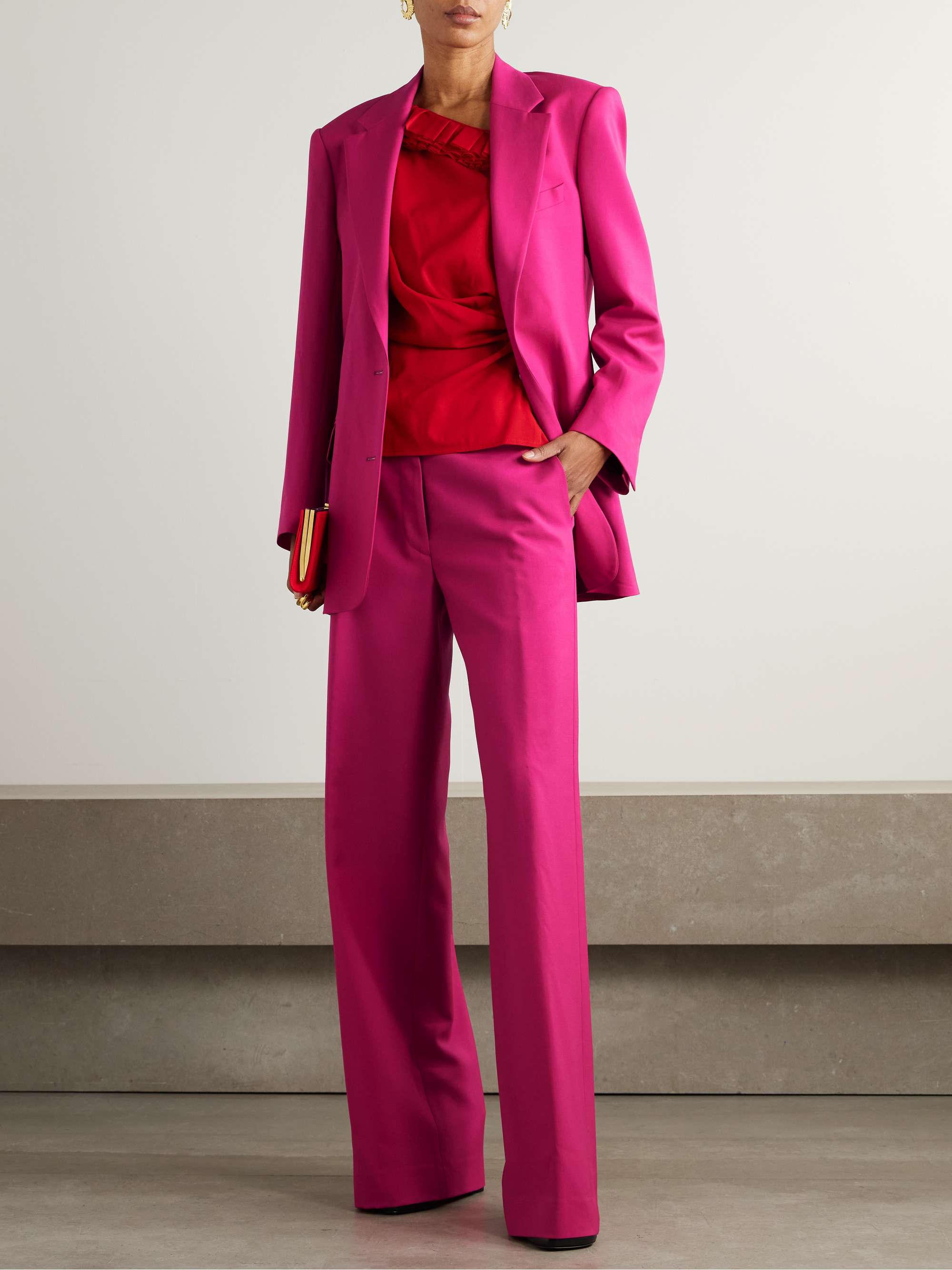 Wool and mohair-blend blazer view
